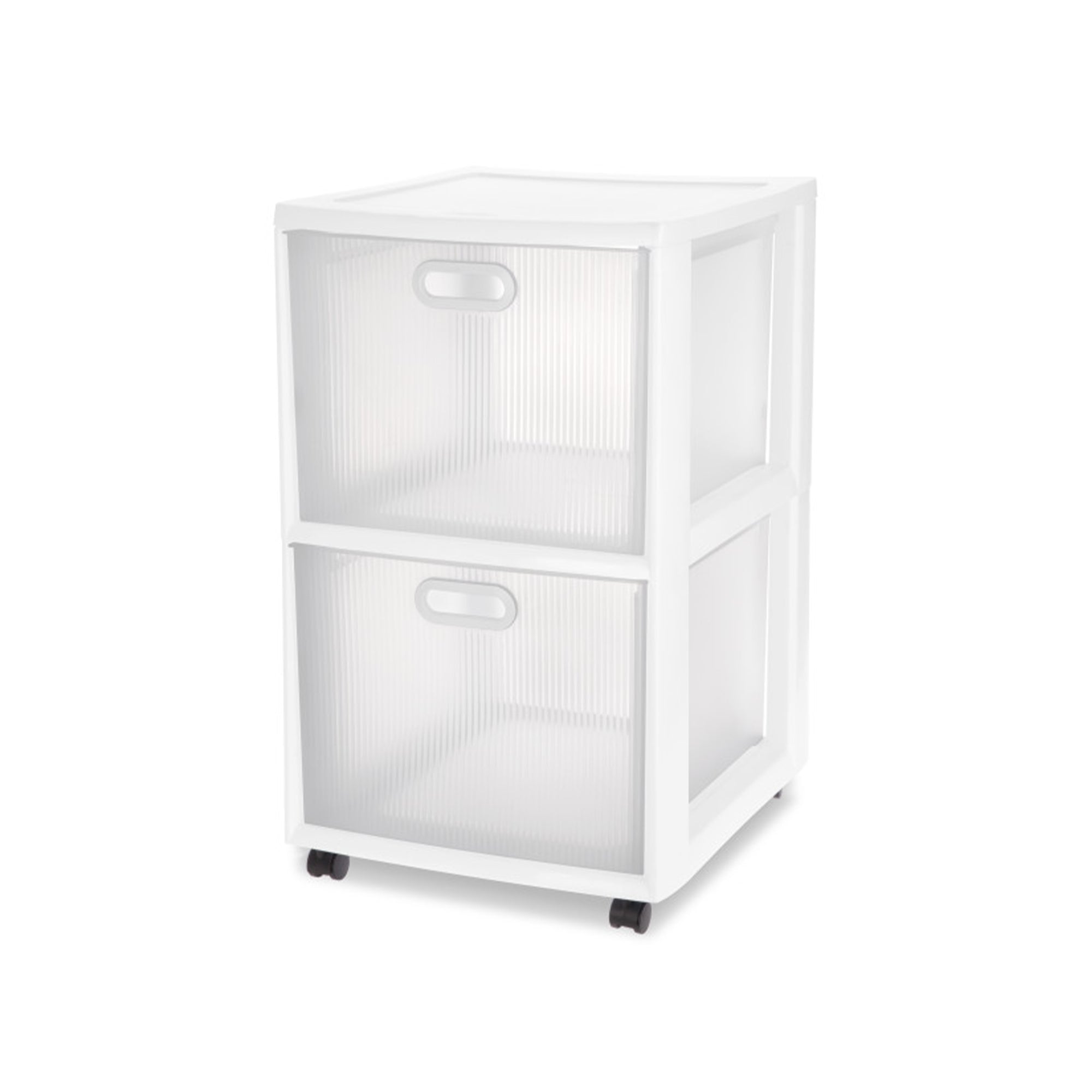 Sterilite Ultra 2 Drawer Filing Storage Cart, Plastic Rolling Organizer, 6 Pack - VMInnovations
