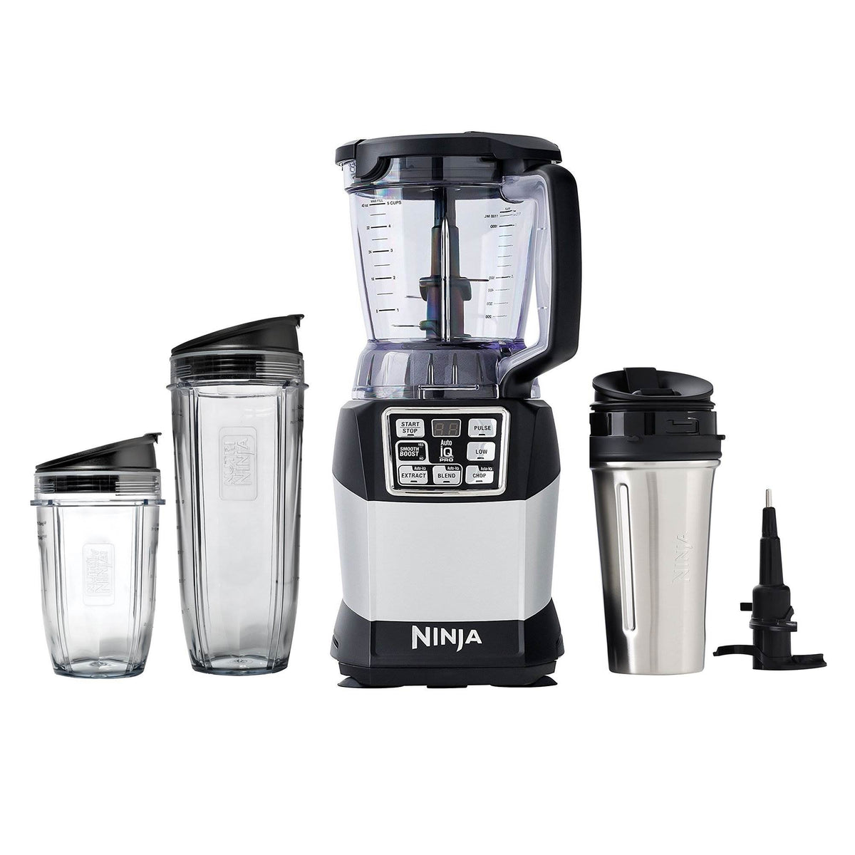 Ninja Nutri Ninja Auto iQ Blender Bundle with Cups & 101 Drink Recipe Booklet