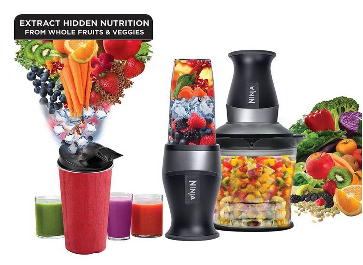 Nutri Ninja 2-in-1 Nutrient Extraction Blender Processor and Drink Recipe Book