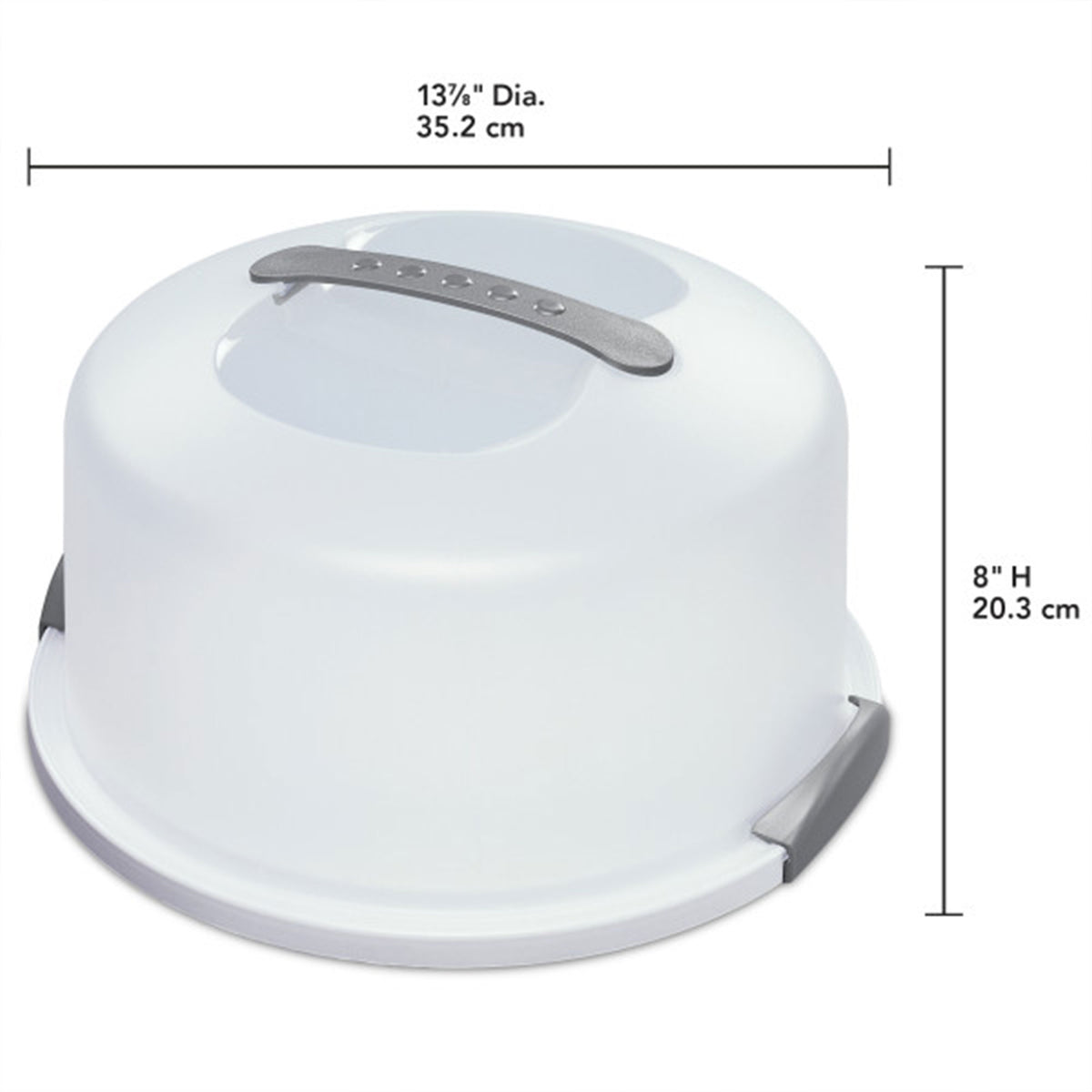 Sterilite Portable Latching Cake Server Carrier Keeper w/ Handles (12 Pack) - VMInnovations