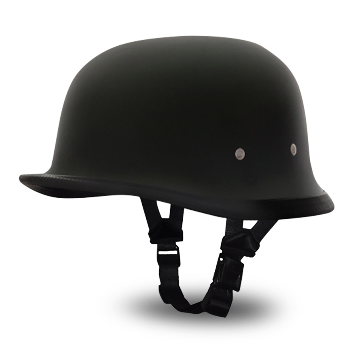 Daytona Helmets Premium Classic German Novelty Motorcycle Helmet, Dull Black 2XL