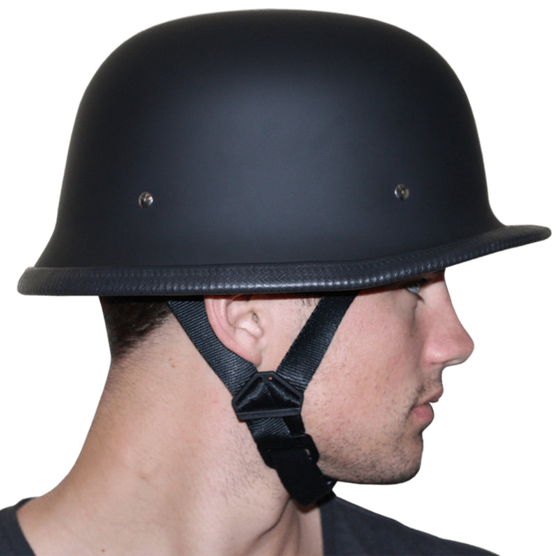 Daytona Helmets Novelty German Militia Motorcycle Helmet, Large, Dull Black - VMInnovations