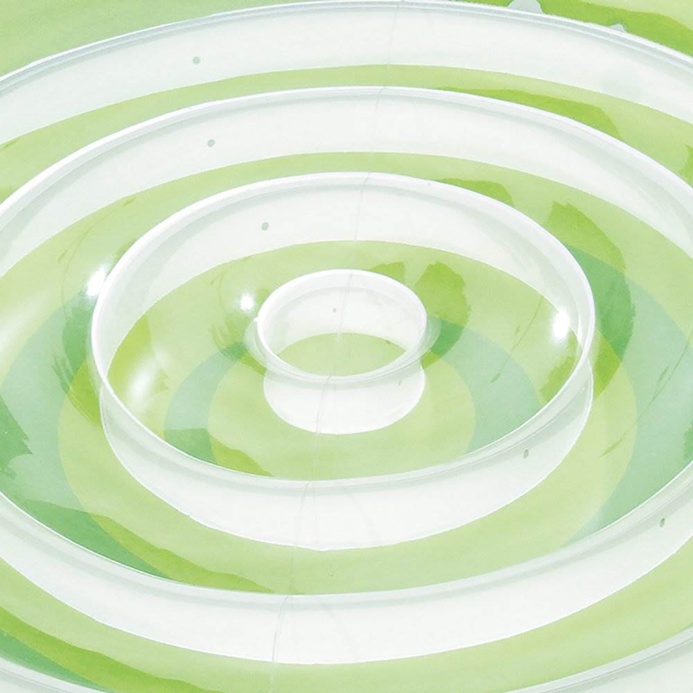 Summer Waves 65" Inflatable Splash Island Ring Pool Tube Float w/ Hibiscus Raft