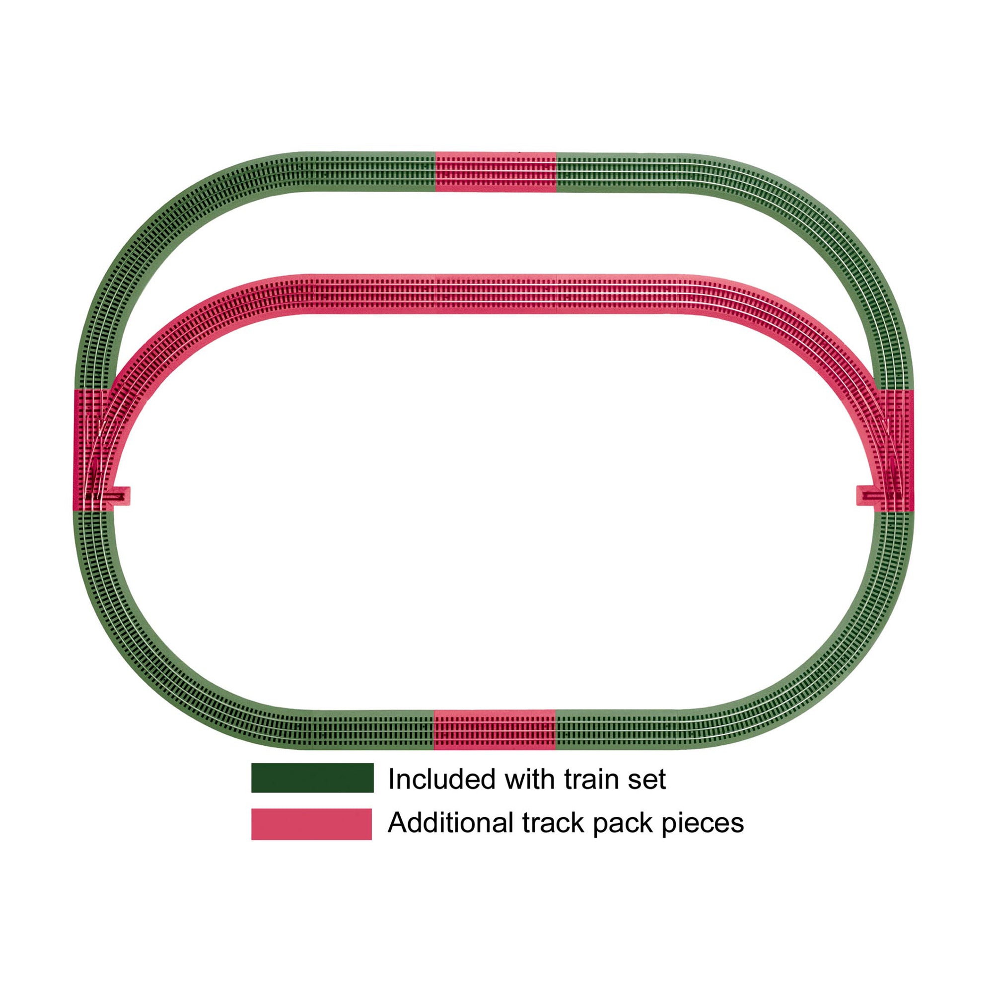 Lionel Trains Fastrack Outer Passing Loop Add On Train Track Set (Open Box)