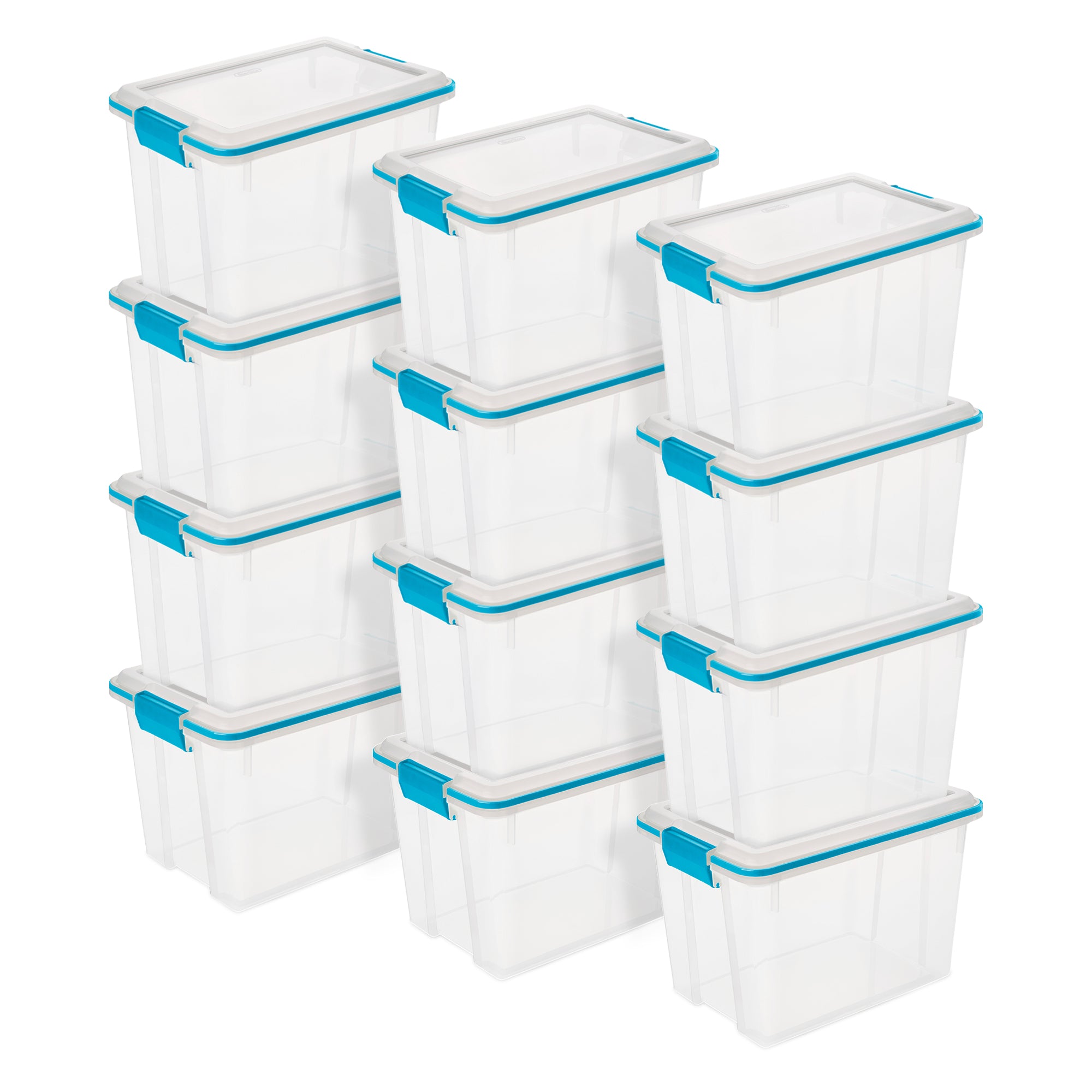Sterilite Large 20 Qt Home Storage Container Tote with Latching Lids, (12 Pack) - VMInnovations