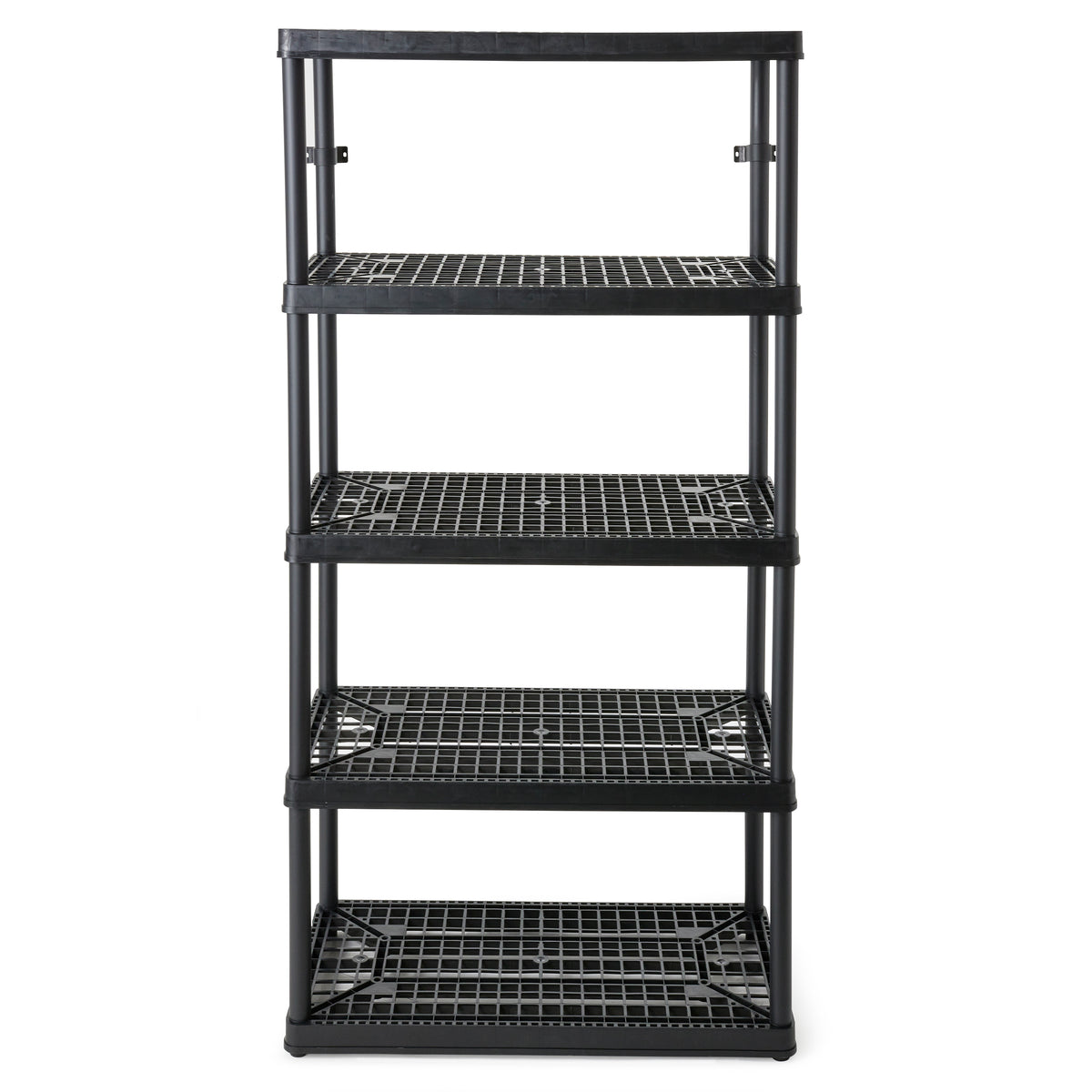 Gracious Living 5 Shelf Tier Light Duty Indoor and Garage Storage Shelf, Black (Damaged)