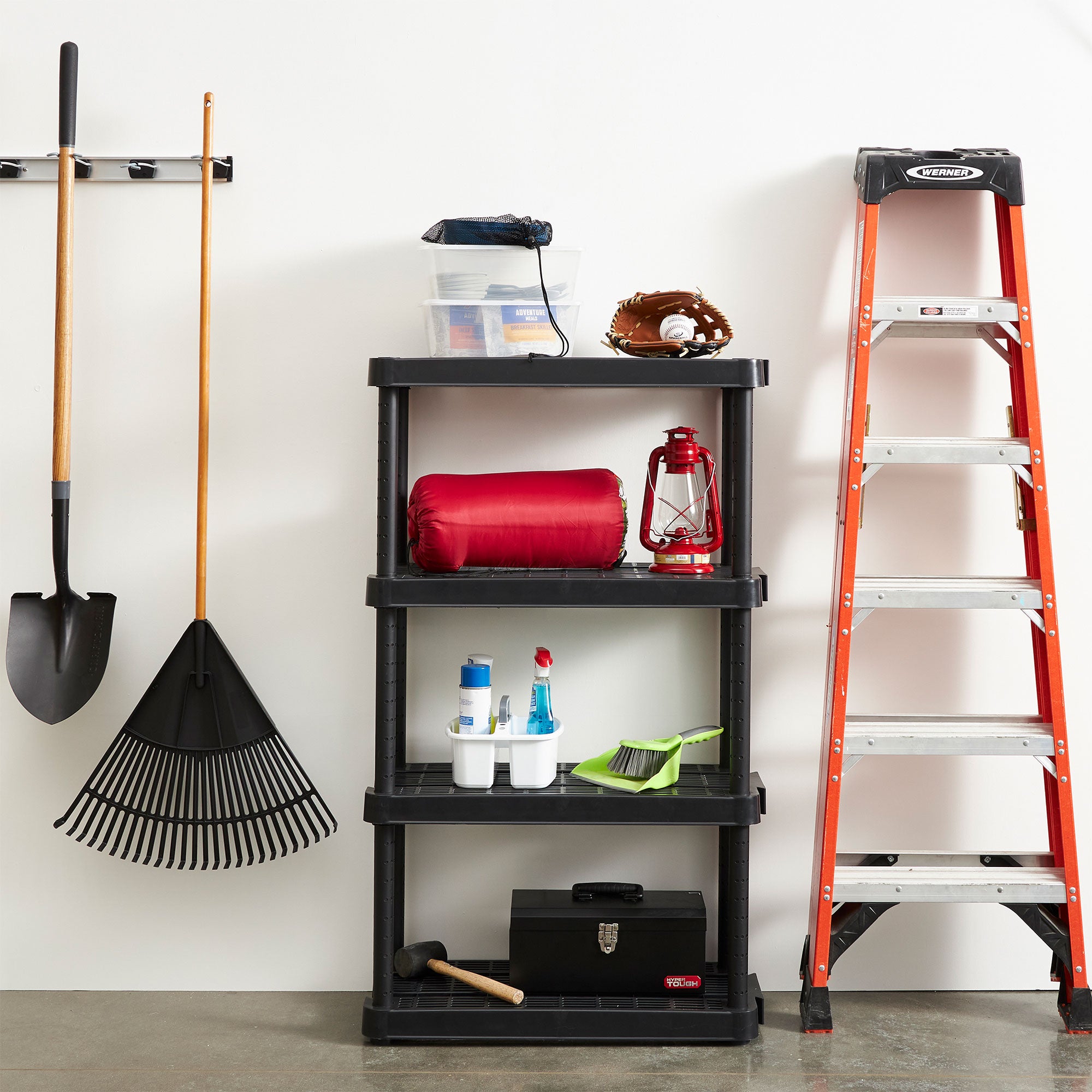 Gracious Living Extra Wide Light Duty Garage Storage Shelves, Black (Used) - VMInnovations