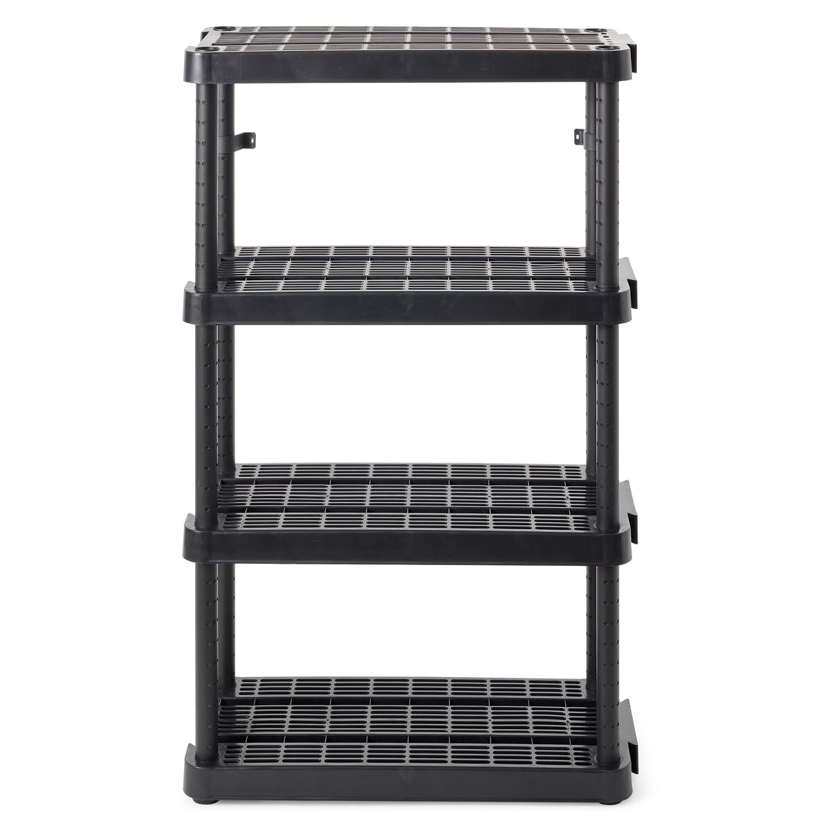 Gracious Living Extra Wide Light Duty Indoor Garage Shelves, Black (6 Pack)
