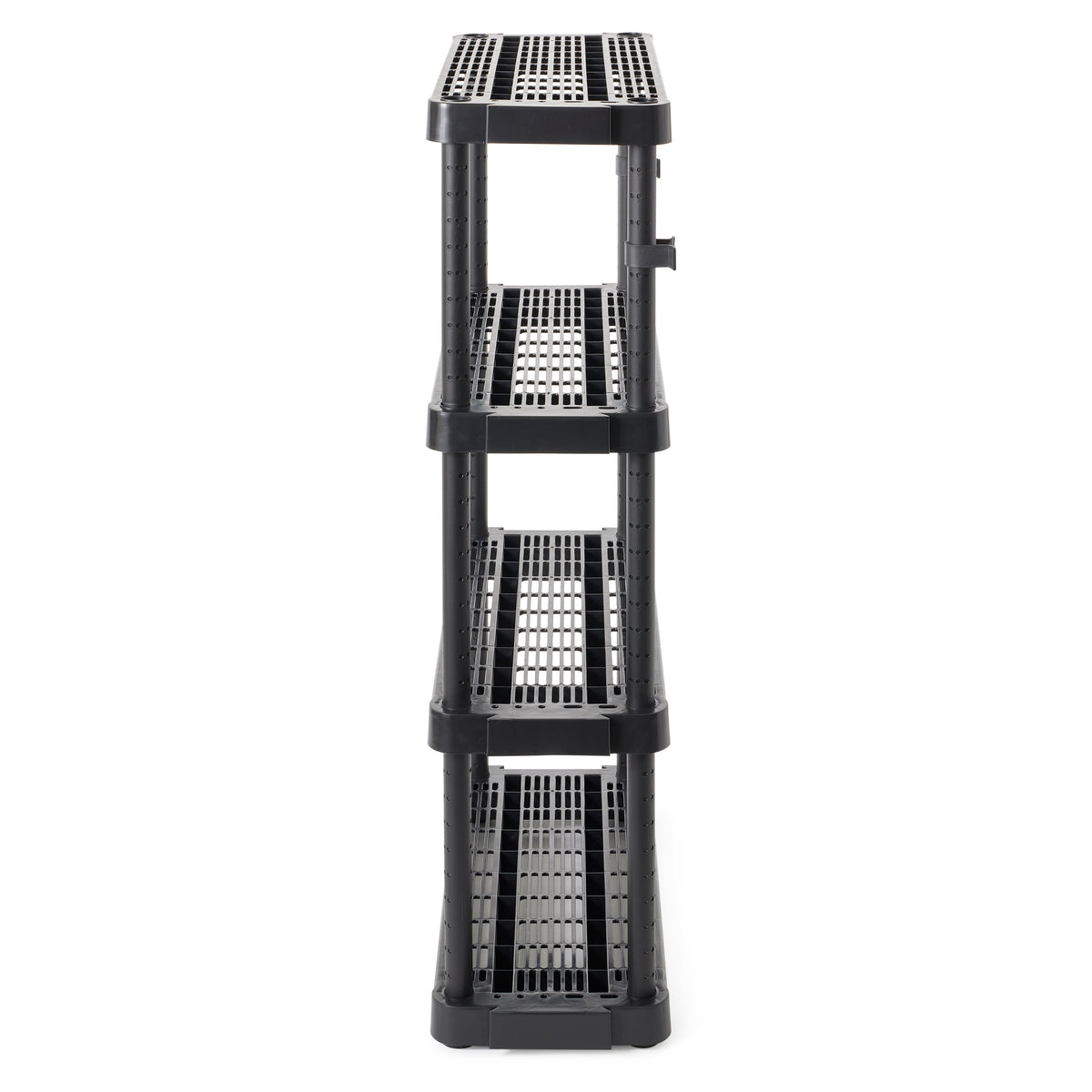 Gracious Living Extra Wide Light Duty Indoor Garage Shelves, Black (12 Pack)