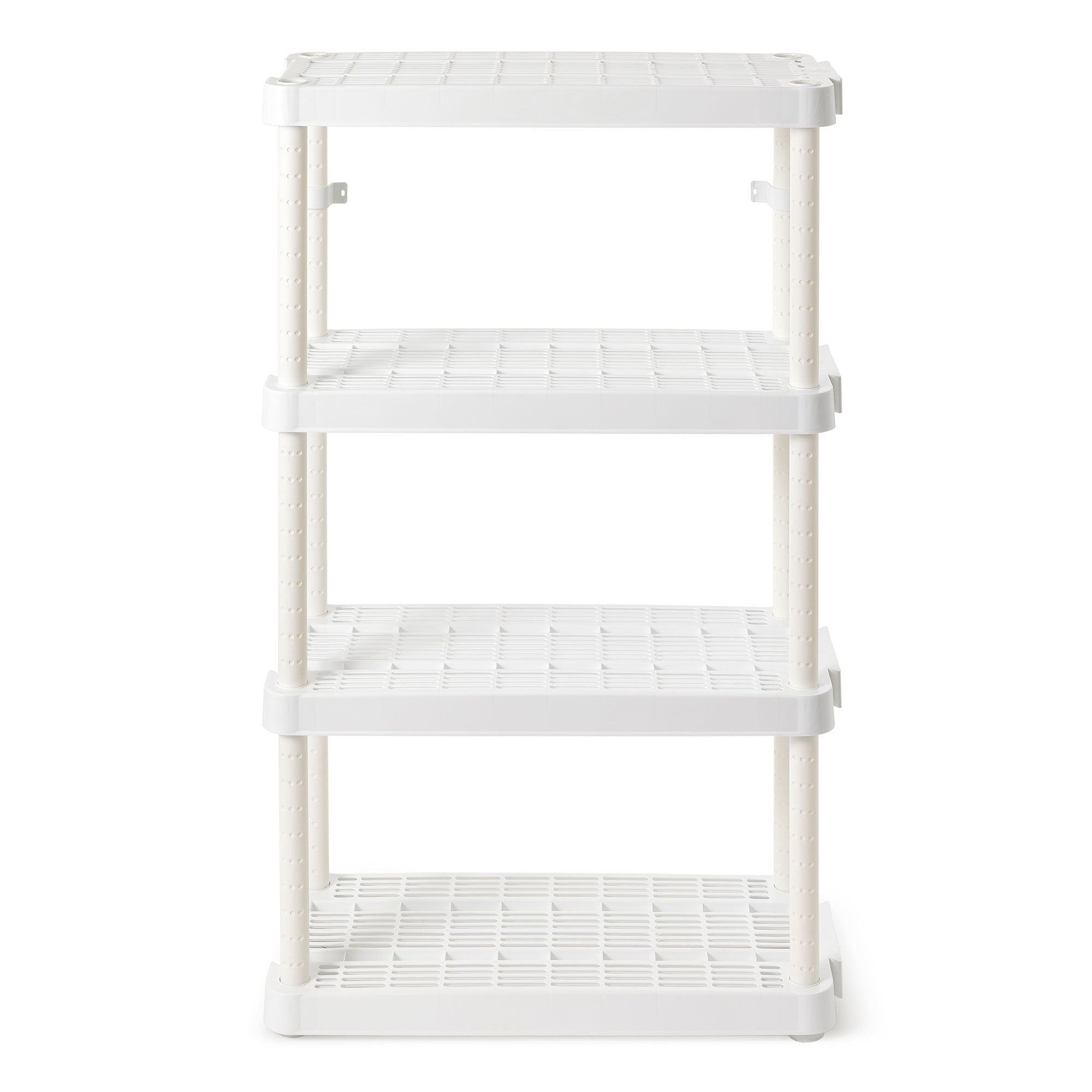 Gracious Living 4 Shelf Tier Indoor and Garage Storage Shelf, White (Used) - VMInnovations