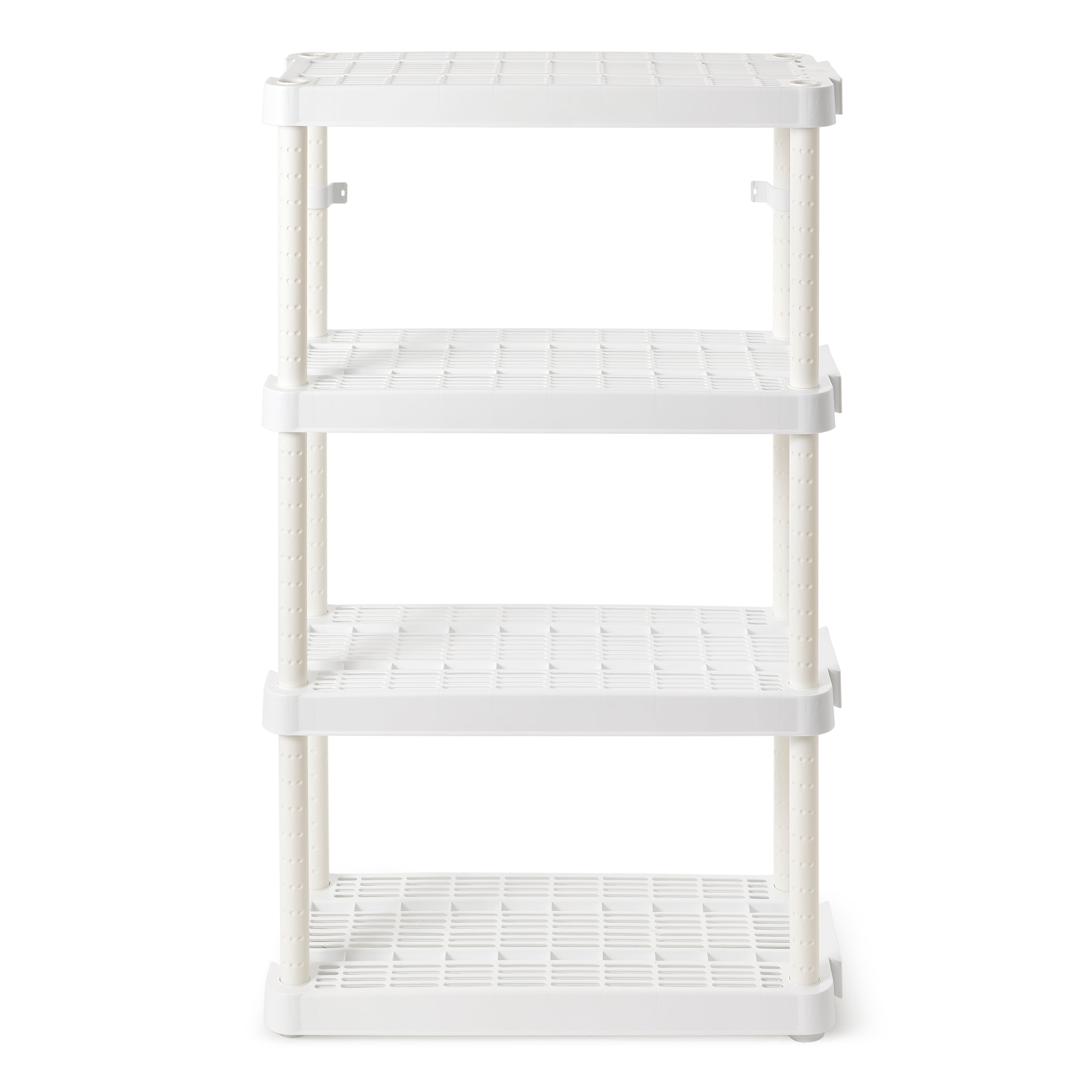 Gracious Living 4 Shelf Adjustable Height Medium Duty Storage, White (4 Pack) - VMInnovations