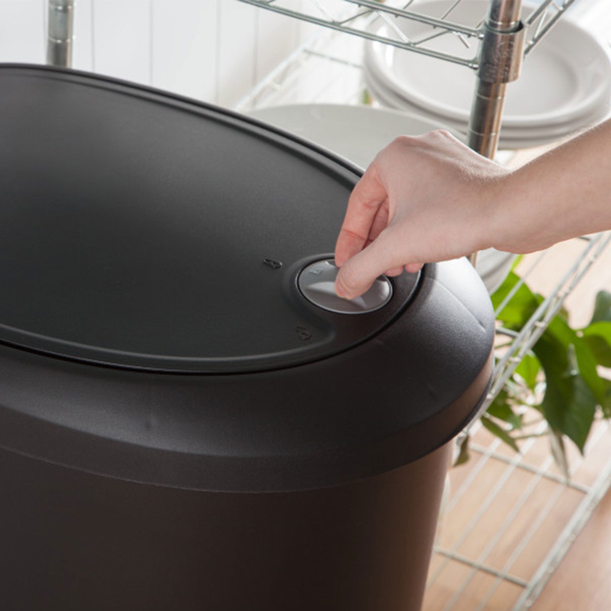 Sterilite 12.6 Gallon Locking Lid Step On Kitchen Wastebasket Trashcan, 8 Pack - VMInnovations