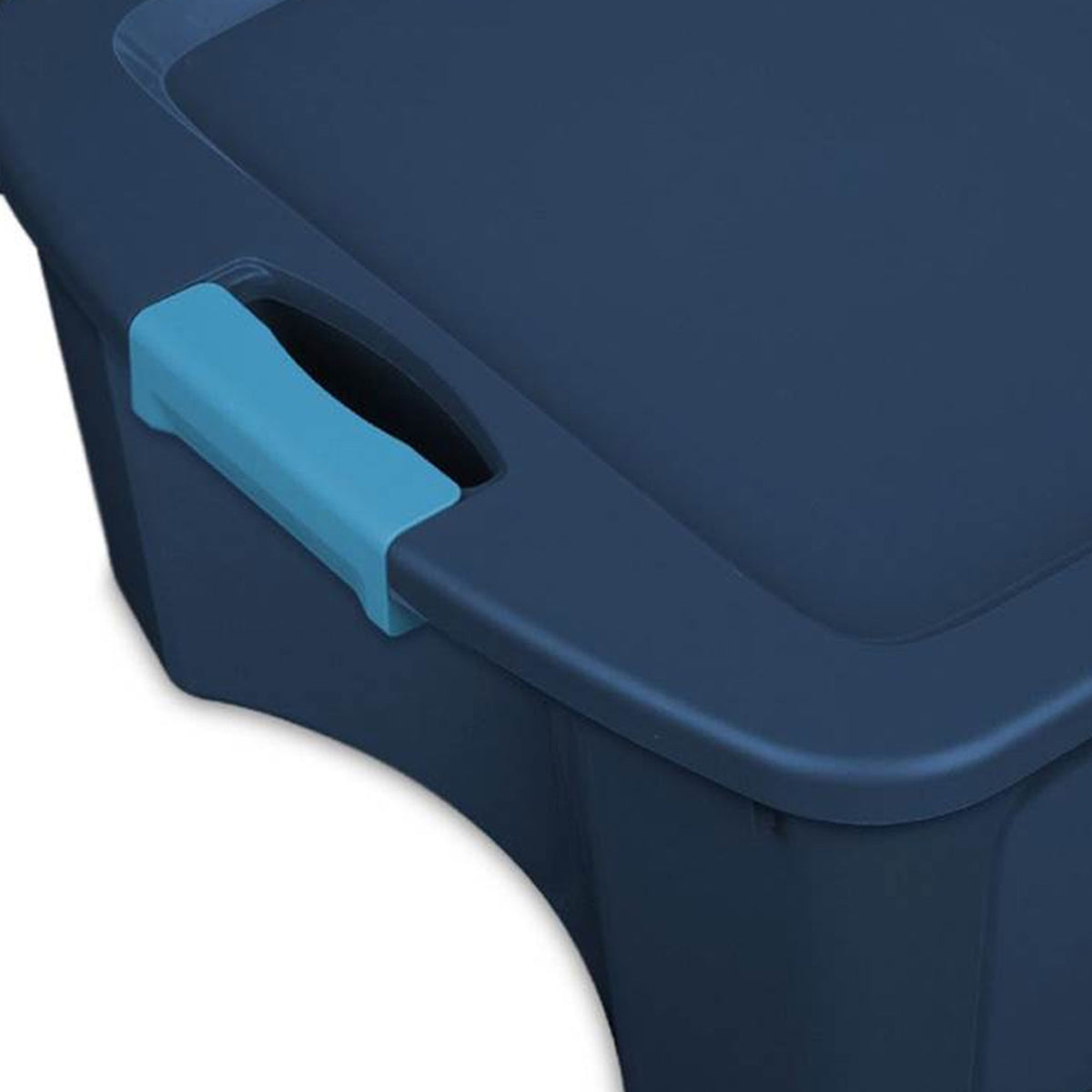 Sterilite 12 Gal Latching Lid Storage Tote Container w/ Handles, Blue (18 Pack)