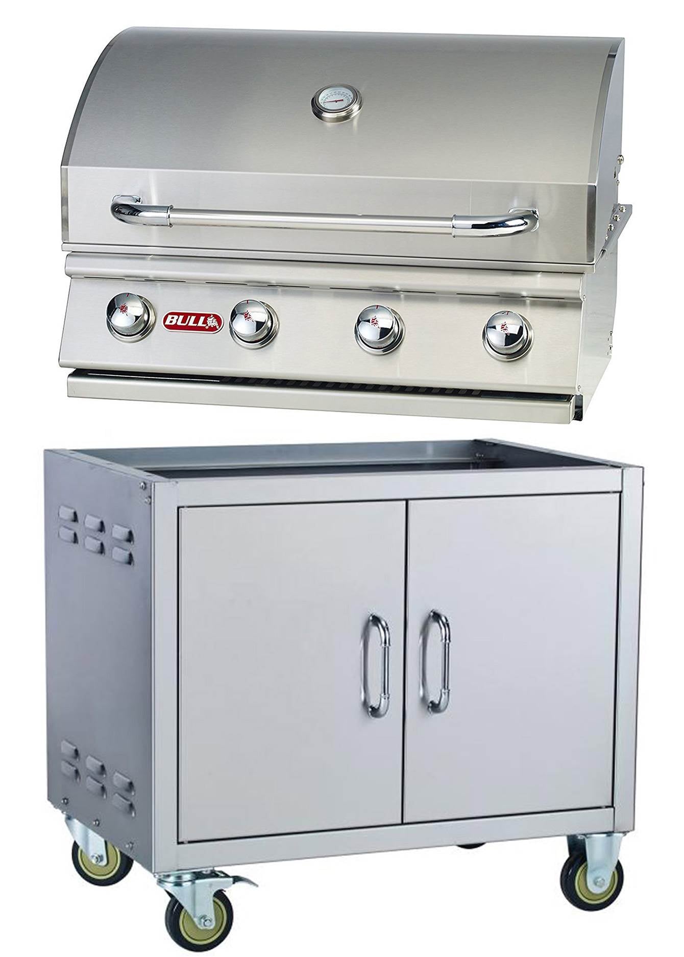 Bull Outdoor Products 30" Premium BBQ Grill Head and Bottom Set, Liquid Propane - VMInnovations