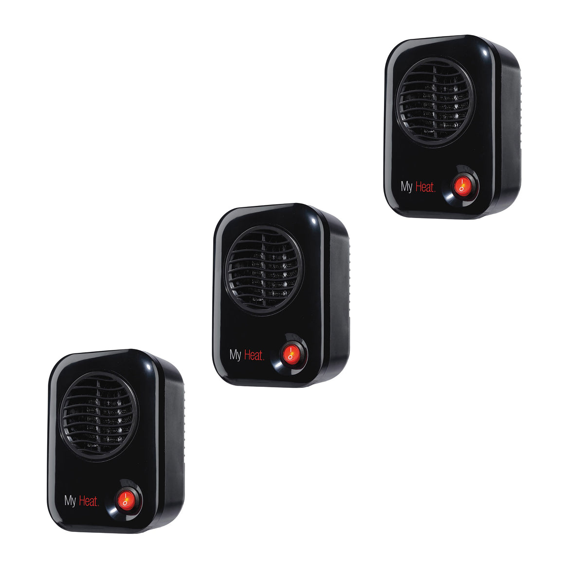 Lasko 100 MyHeat Portable Personal Electric 200W Ceramic Space Heater (3 Pack)