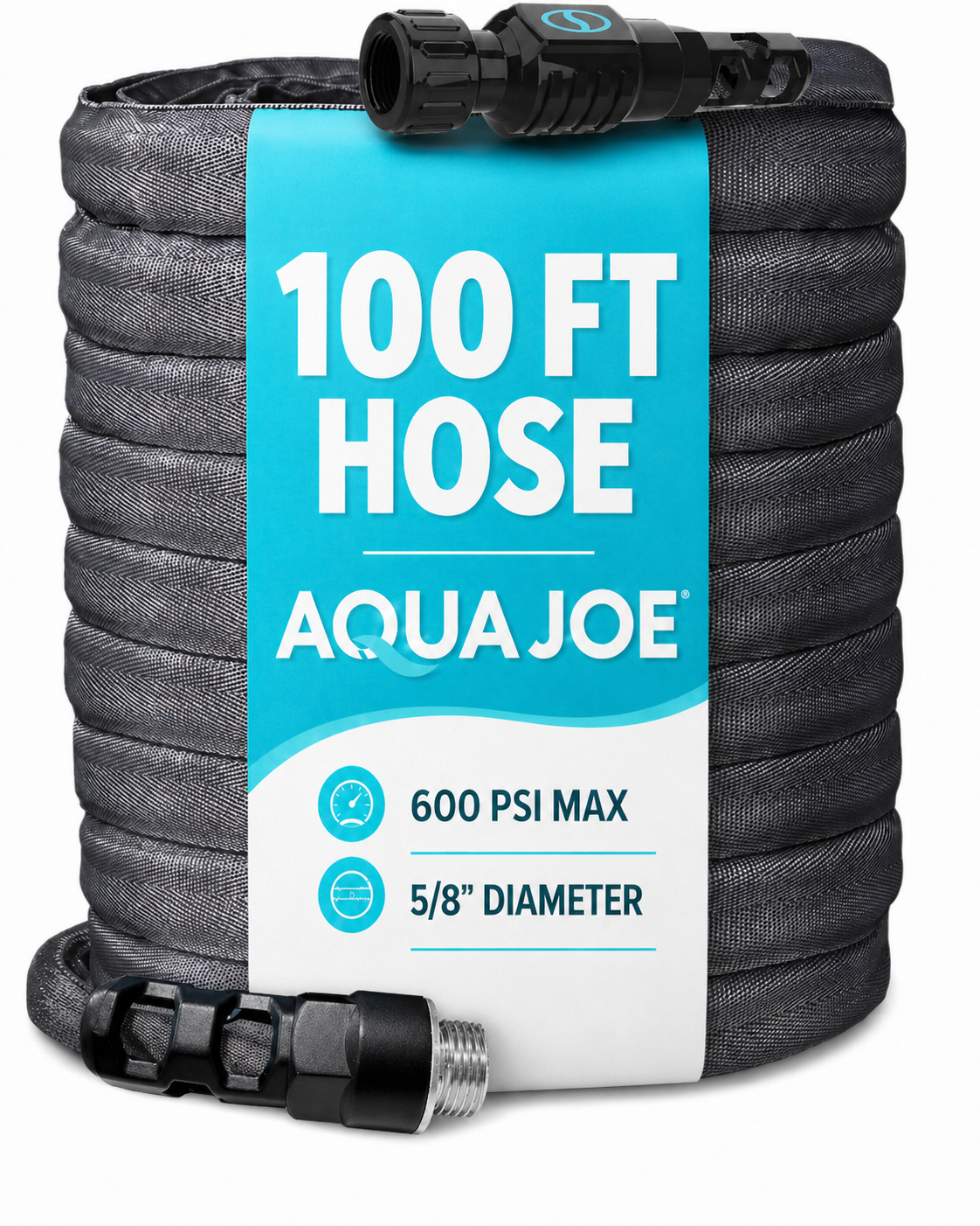 Aqua Joe FiberJacket Garden Hose, Kink-Resistant, 100' x 5/8" Diameter - VMInnovations