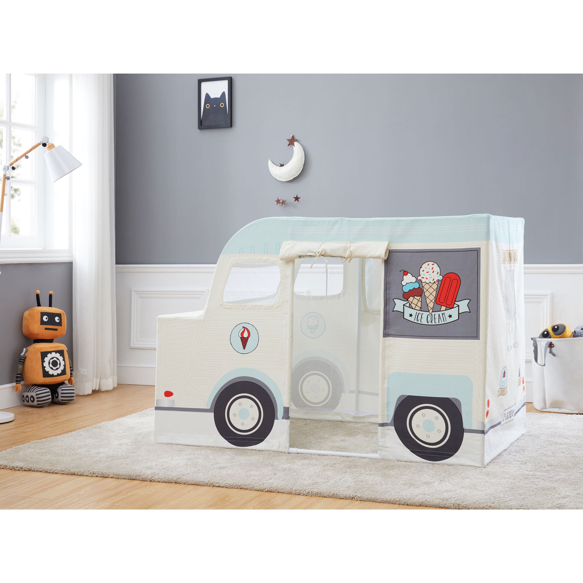 Asweets Indoor 59x32x40 In Kid Ice Cream Truck Pretend Play House Tent(Open Box) - VMInnovations