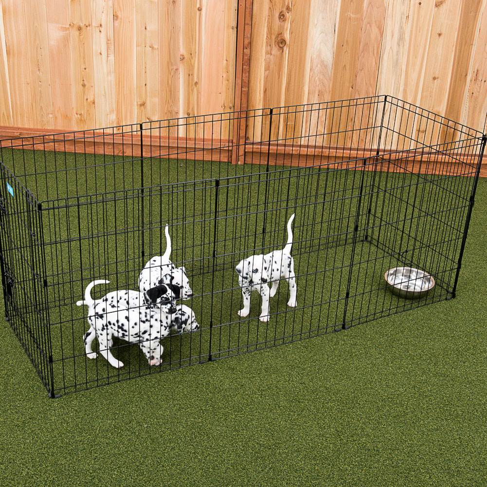 Lucky Dog Modular Pet Indoor Outdoor Portable Puppy Play Pen, 24in (Used)