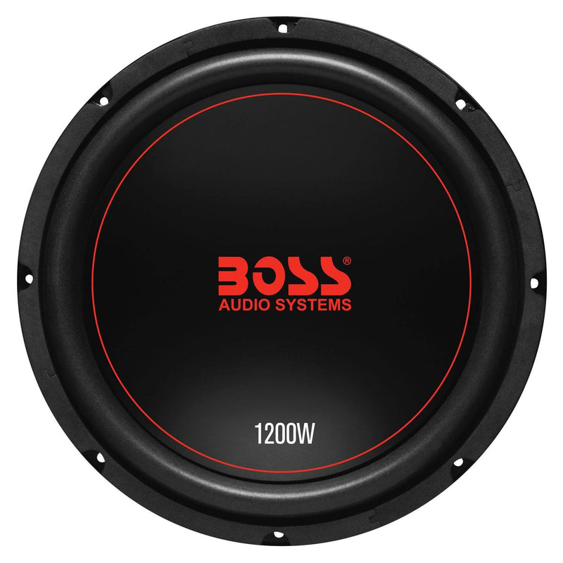 Boss Chaos Exxtreme 12" 1200W 4 Ohm Subwoofer (Pair) w/ Box, Mono Amp & Wiring