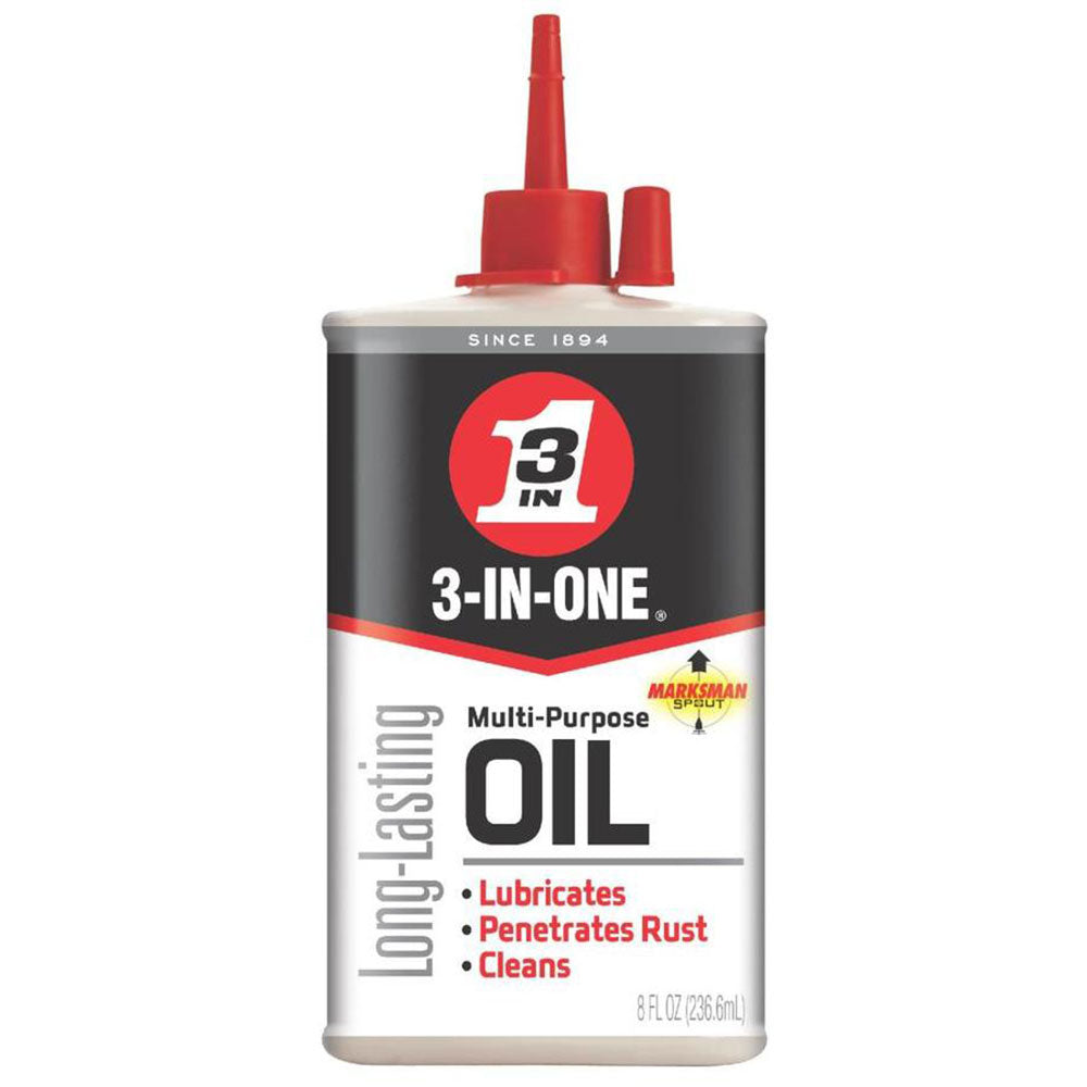 3 IN ONE Multi Purpose Lubricating Drip Oil for Moving Parts, 8 Ounces (12 Pack)
