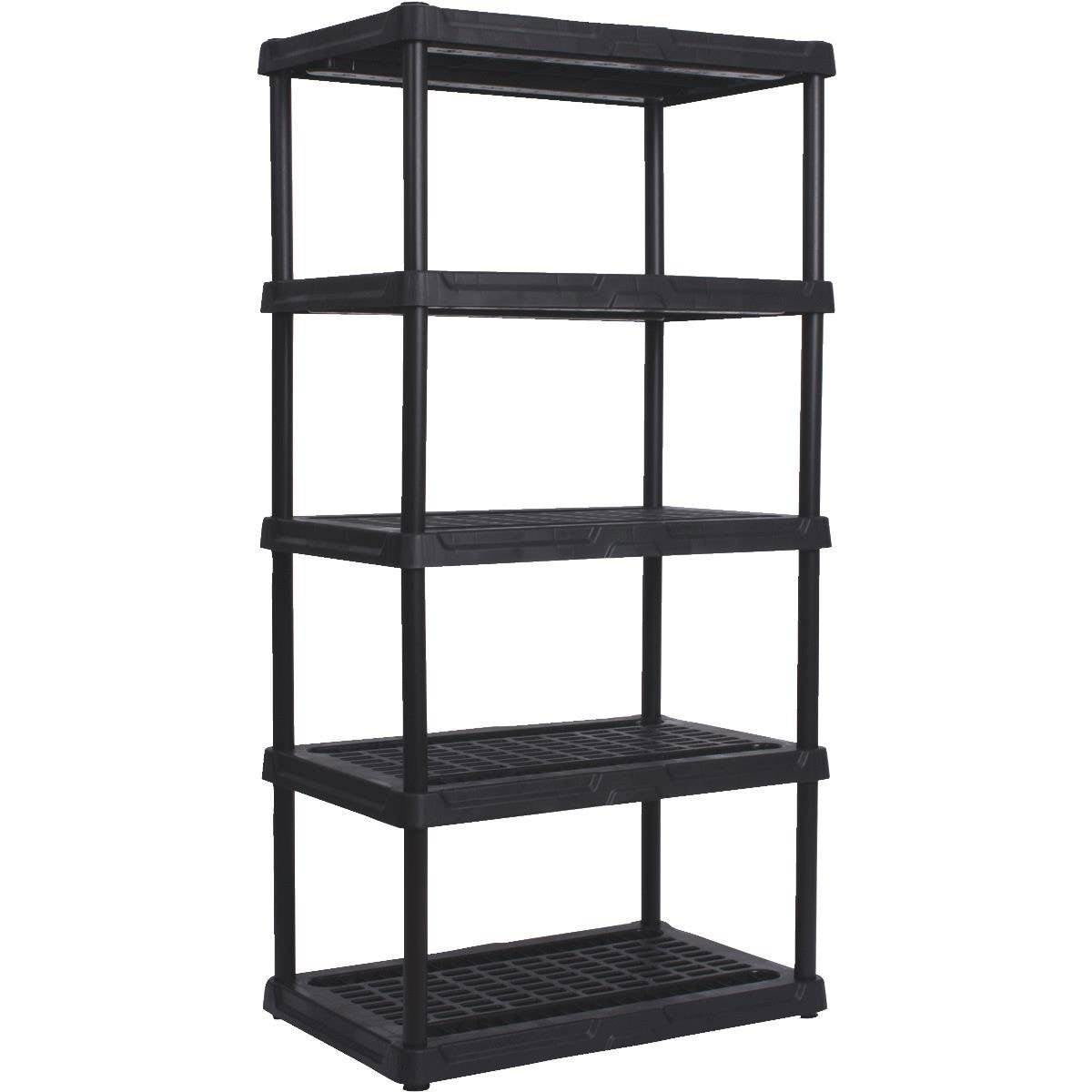 Contico 36 x 24 x 72 Inch 5 Tier Resin Outdoor & Garage Storage Shelf, 2 Pack
