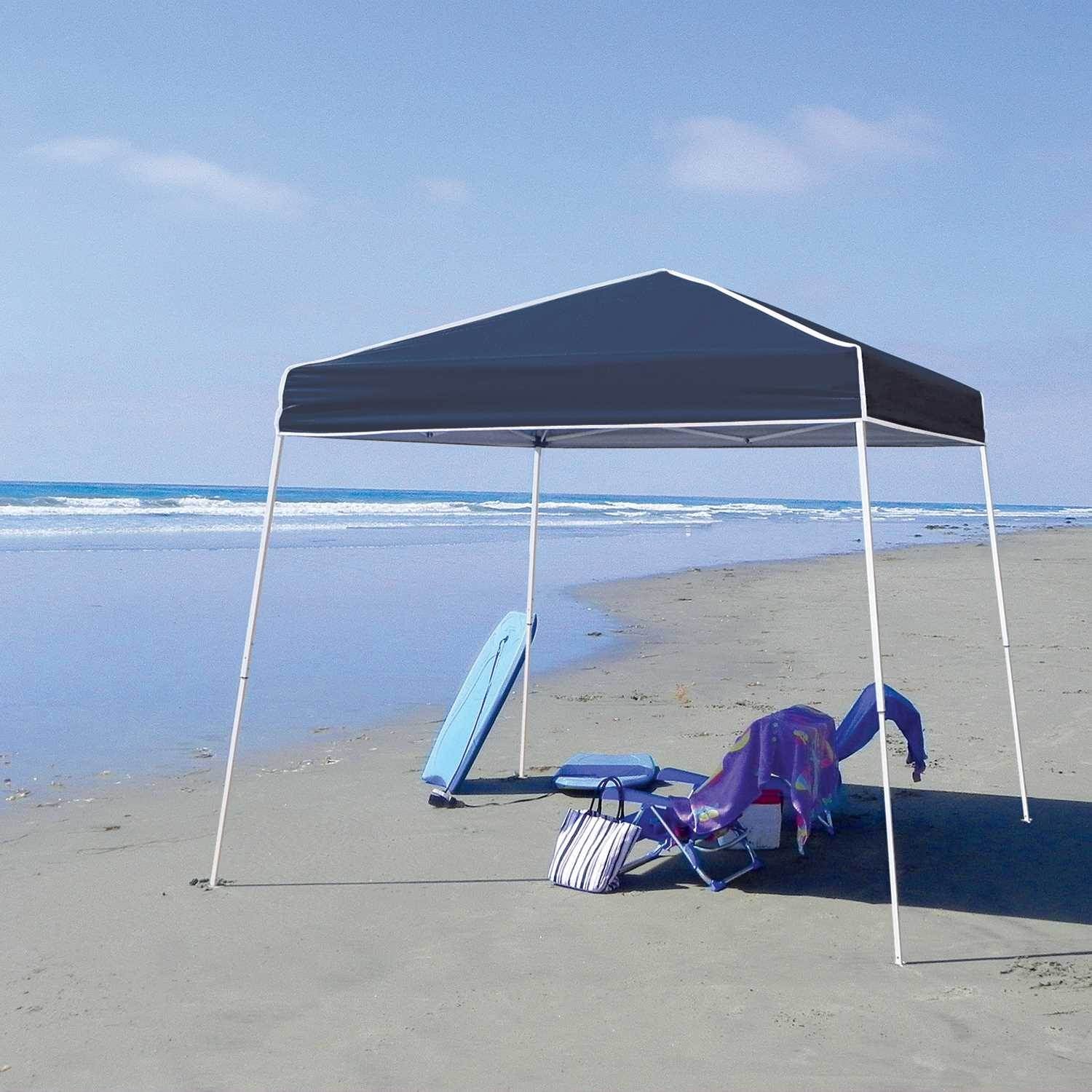 Z-Shade Outdoor Canopy Gazebo Tent & Z-Shade 4 Pack Steel Stake Kit w/ Case