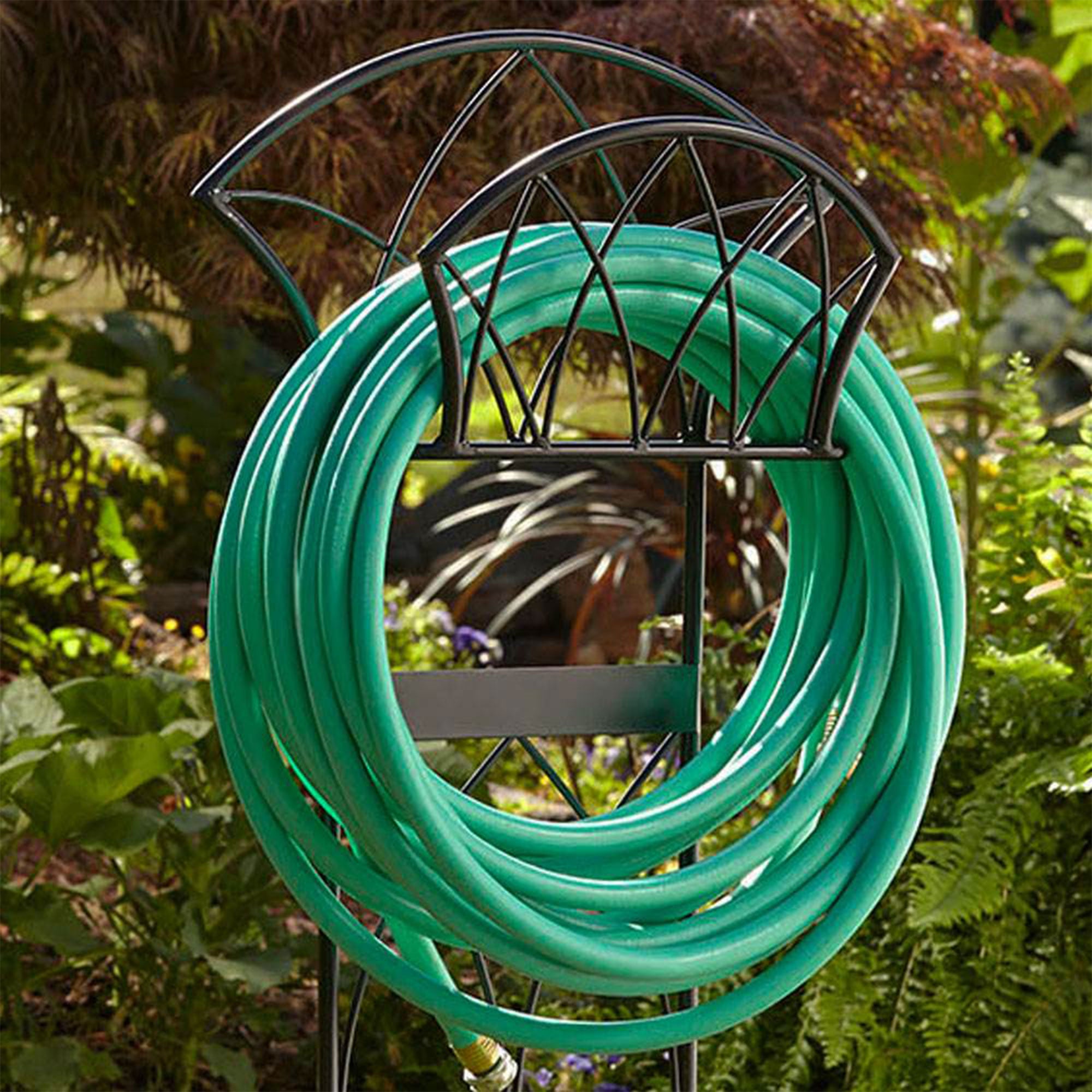 Liberty Garden Steel Decorative Garden Hose Stand with Gothic Design (Open Box) - VMInnovations