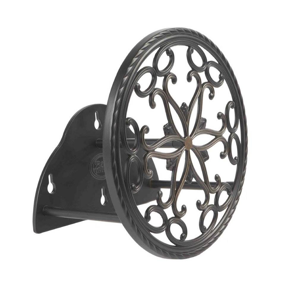 Liberty Garden Aluminum Decorative Wall Mount Butler Garden Hose Reel (Open Box) - VMInnovations