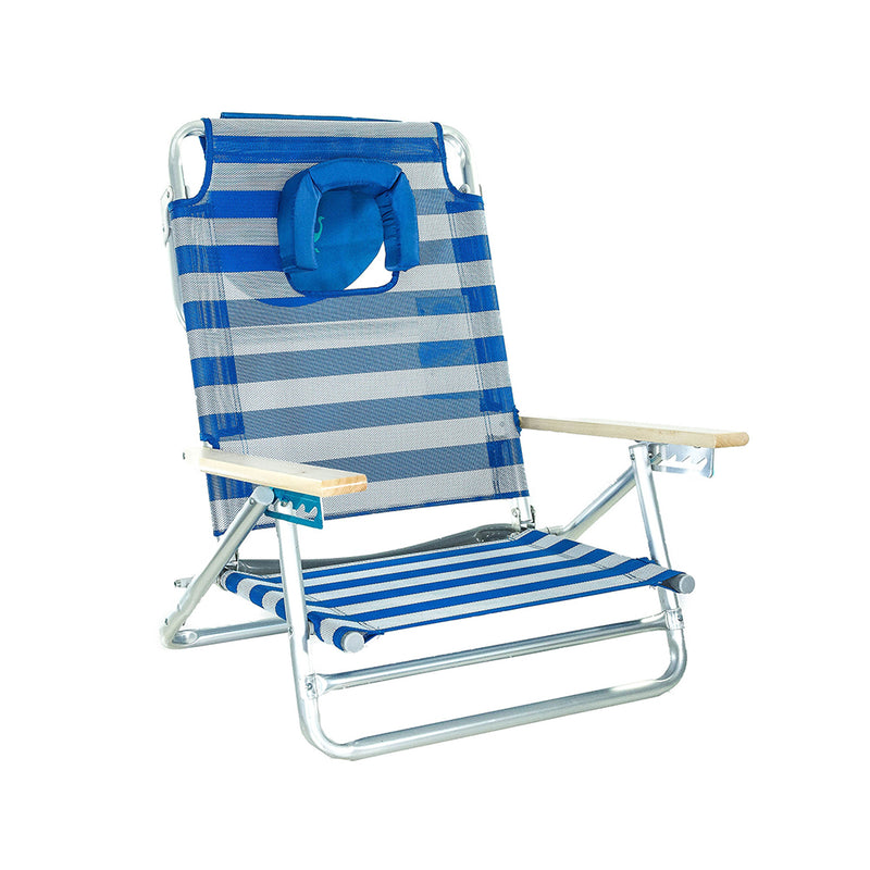 Ostrich South Beach Sand Chair, Outdoor Camping Pool Recliner, Stripe (Open Box)