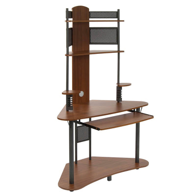 Calico Designs Arch Tower Office Computer Corner Desk Workstation with Shelves