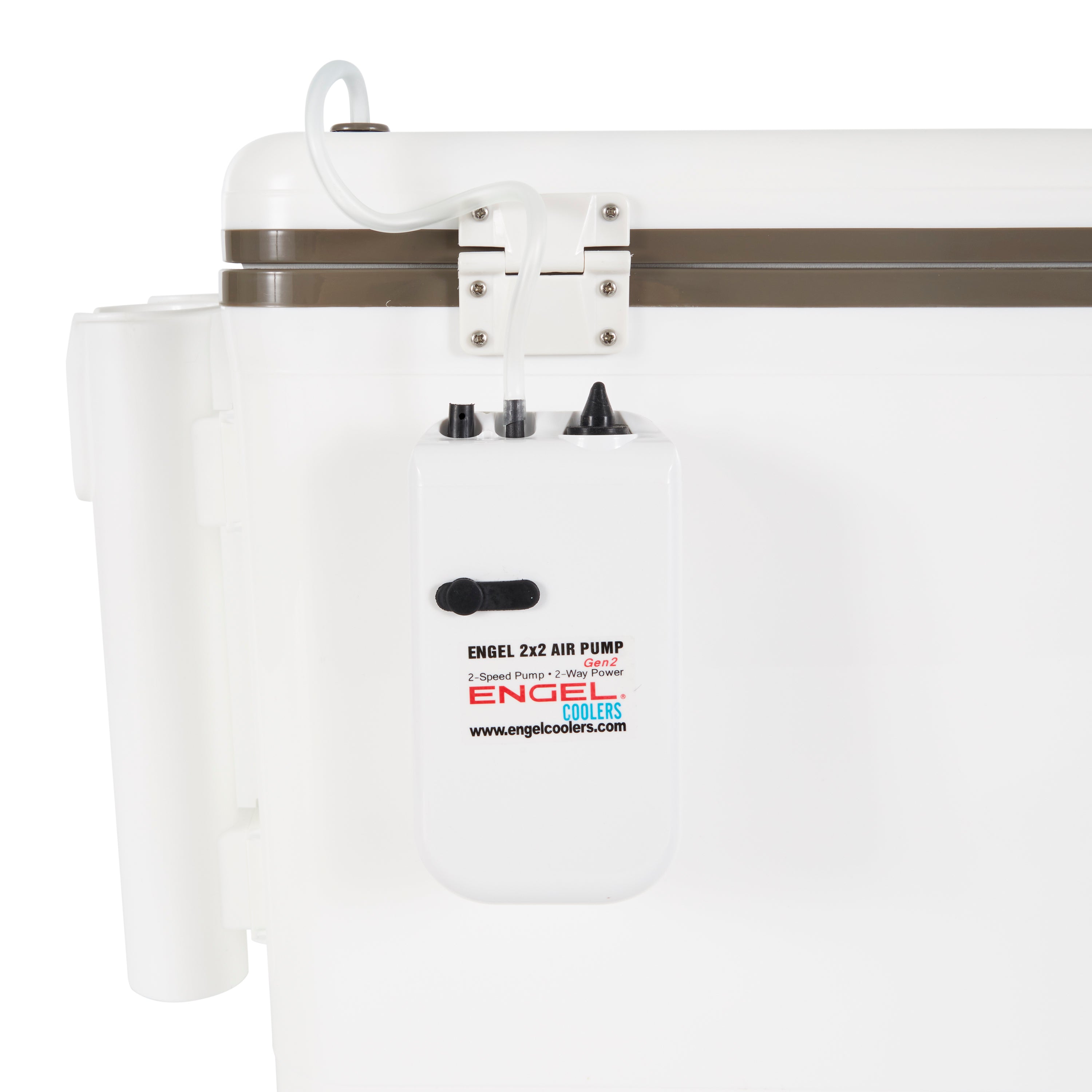 Engel 30-Quart Bait Box and Cooler with Rod Holders, White (Open Box) - VMInnovations