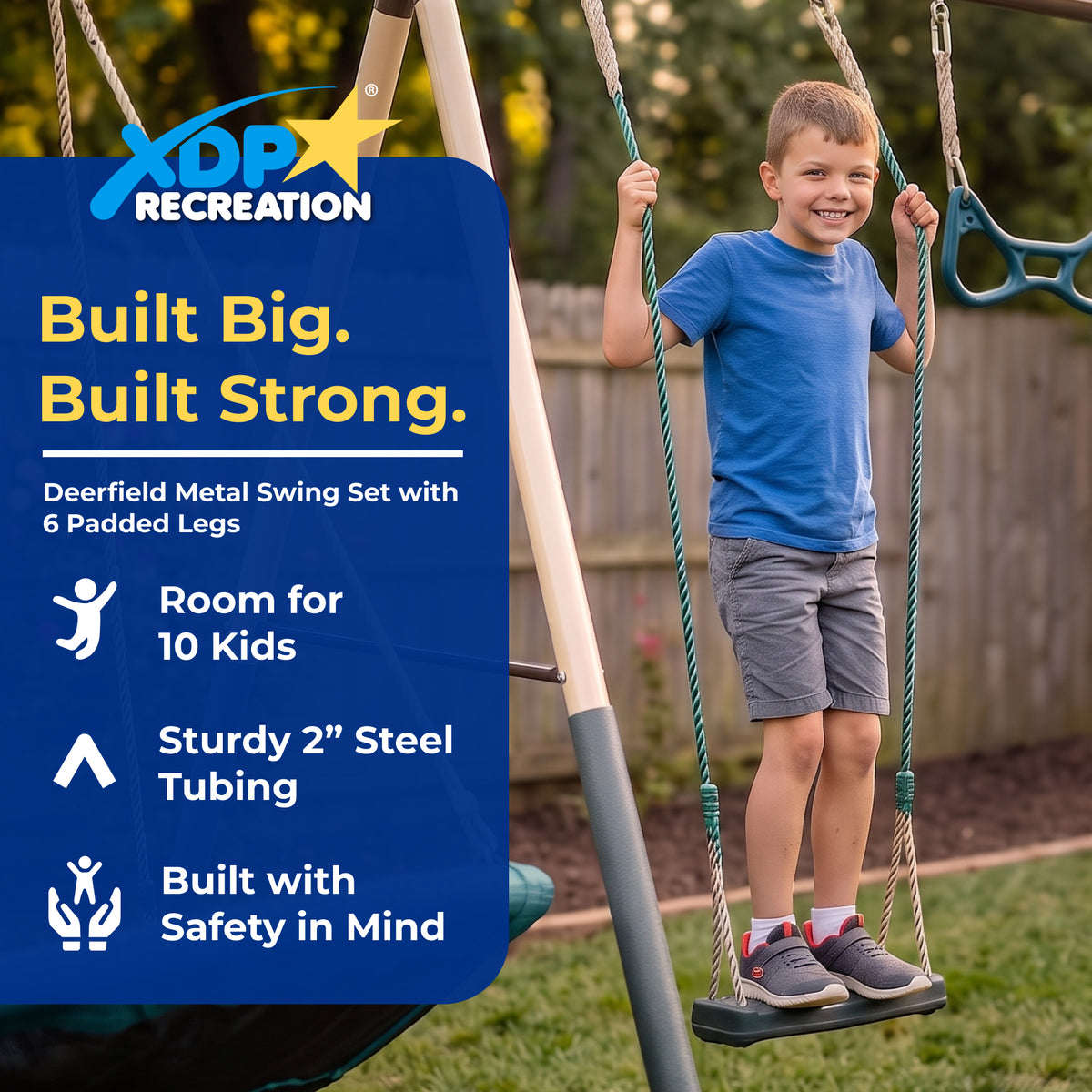XDP Recreation Deerfield 10 Child Capacity Kids Swing Set Playground (For Parts) - VMInnovations