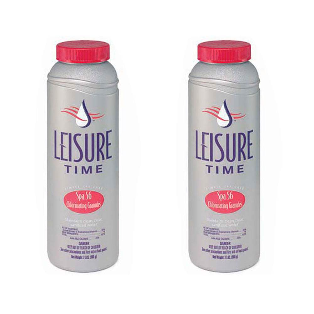 Leisure Time 22337A Spa 56 Chlorinating Granules for Spas and Hot Tubs (2 Pack)