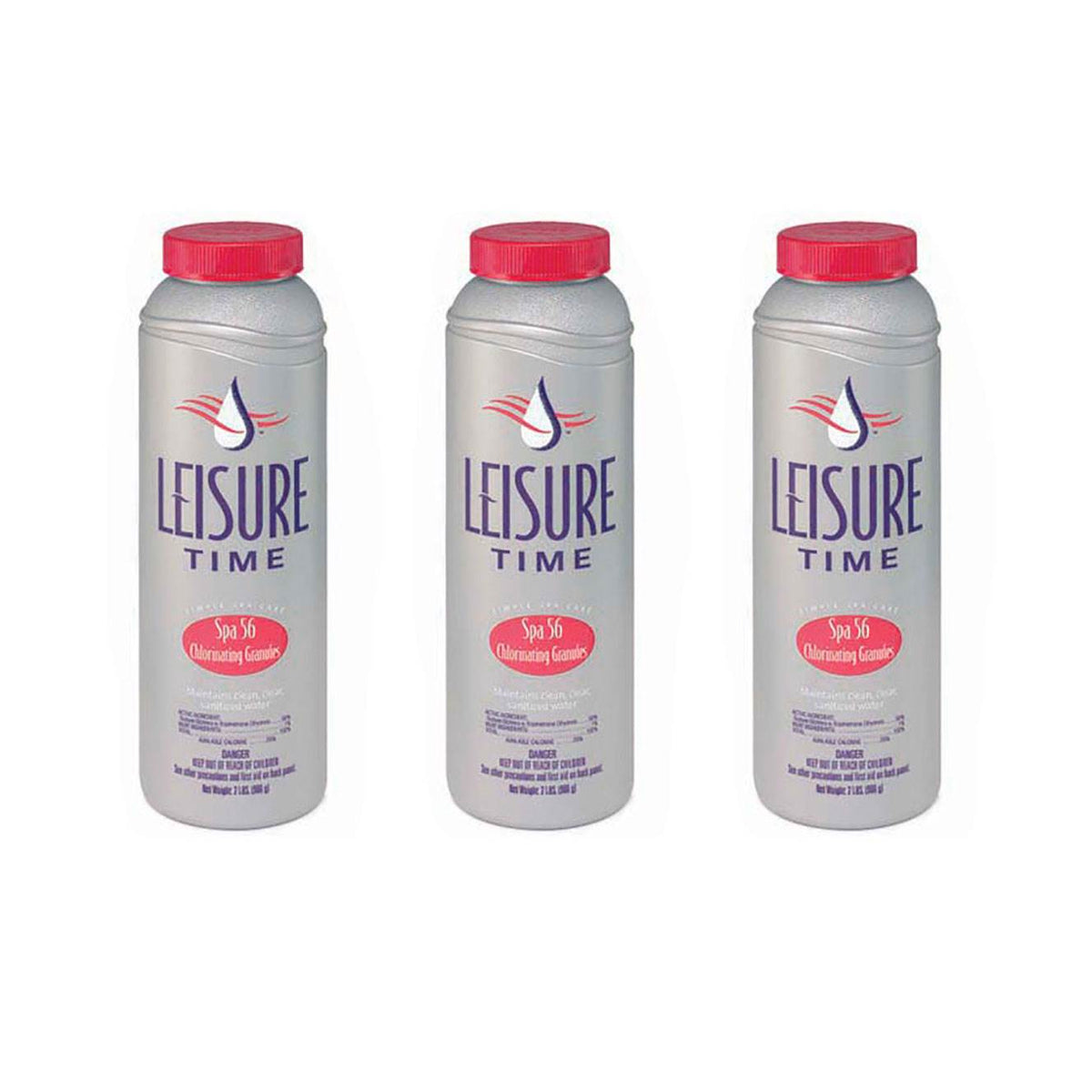 Leisure Time 22337A Spa 56 Chlorinating Granules for Spas and Hot Tubs (3 Pack) - VMInnovations
