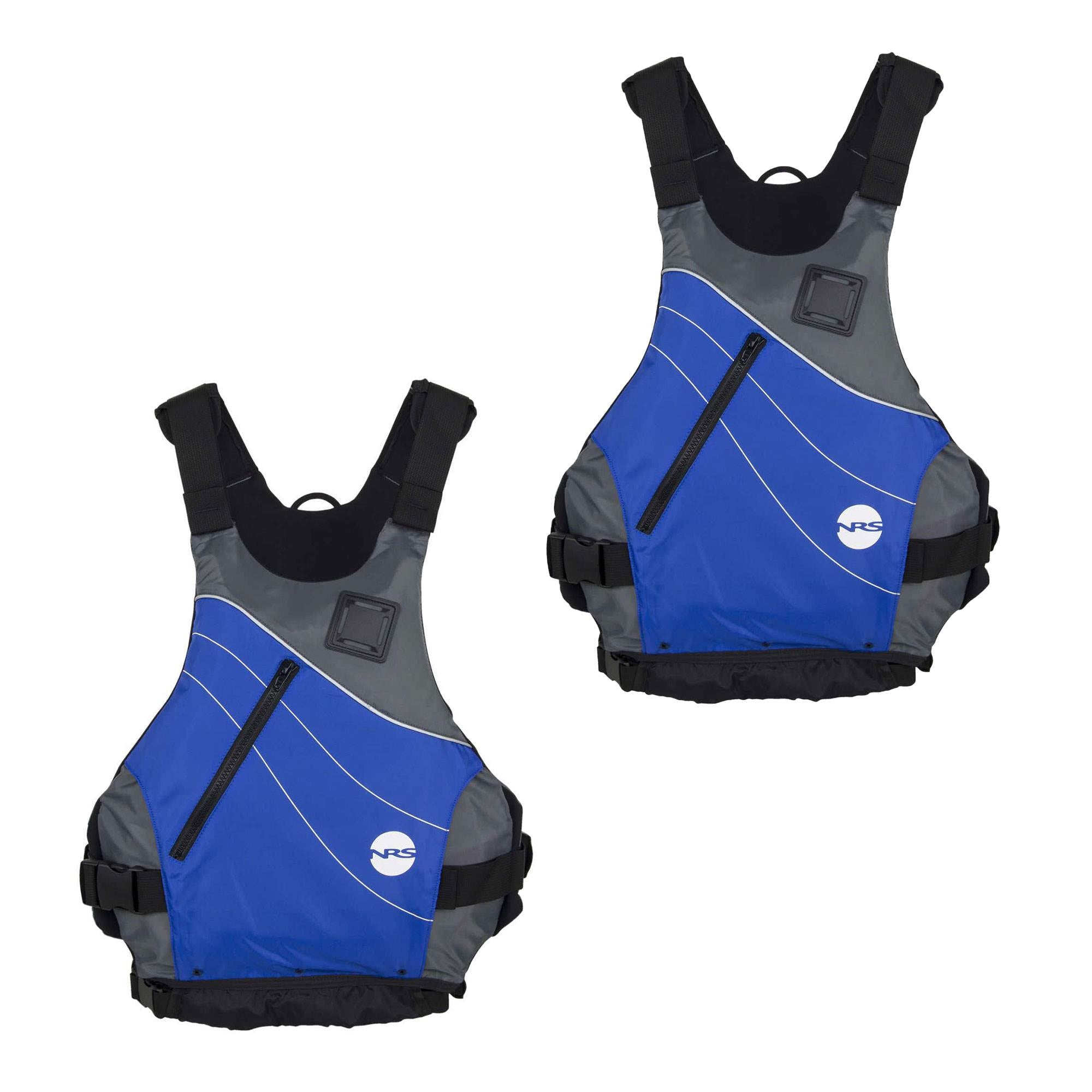 NRS Vapor Adult Large X-Large PFD Type III Boating Life Jacket, Blue (2 Pack)