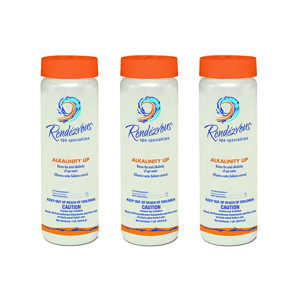 Rendezvous Spa Specialties Alkalinity Up Swimming Pool Testing Balancer (3 Pack)