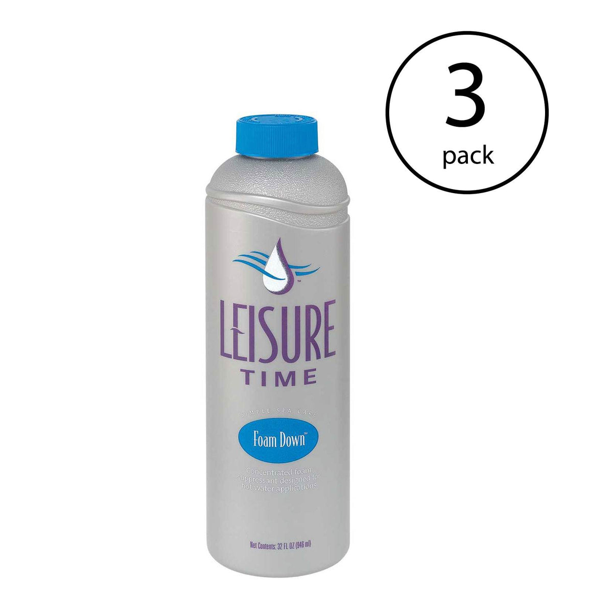 Leisure Time Spa Support Concentrated 32 Ounce Foam Down Suppressant (3 Pack)