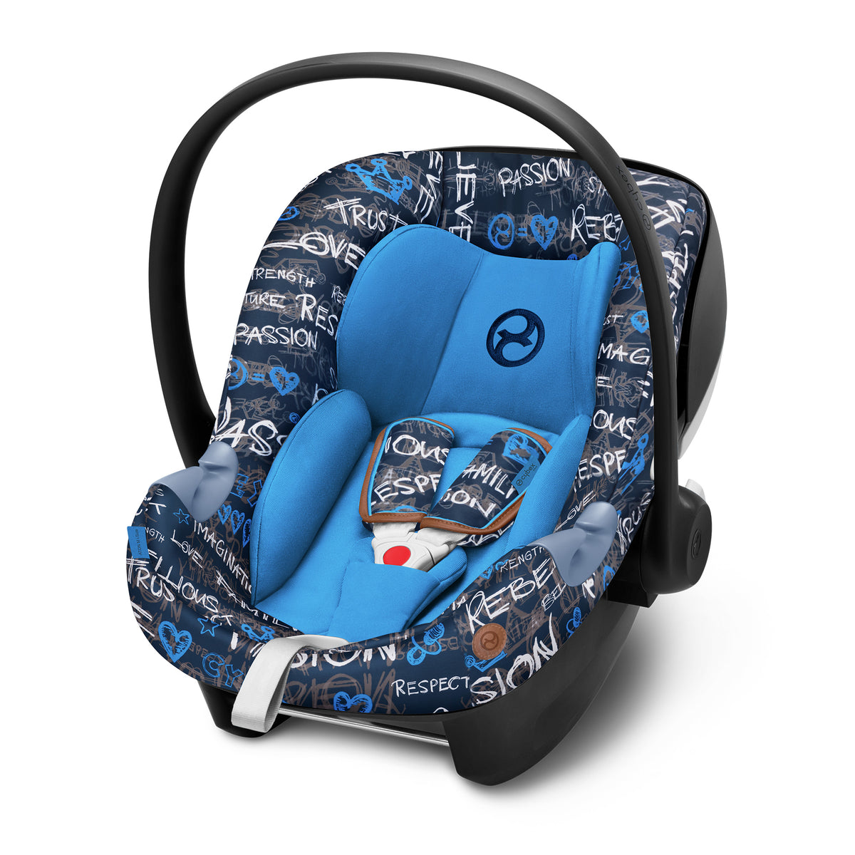 Cybex Aton M Rear Facing Infant Car Seat with SafeLock Base, Blue (Open Box)