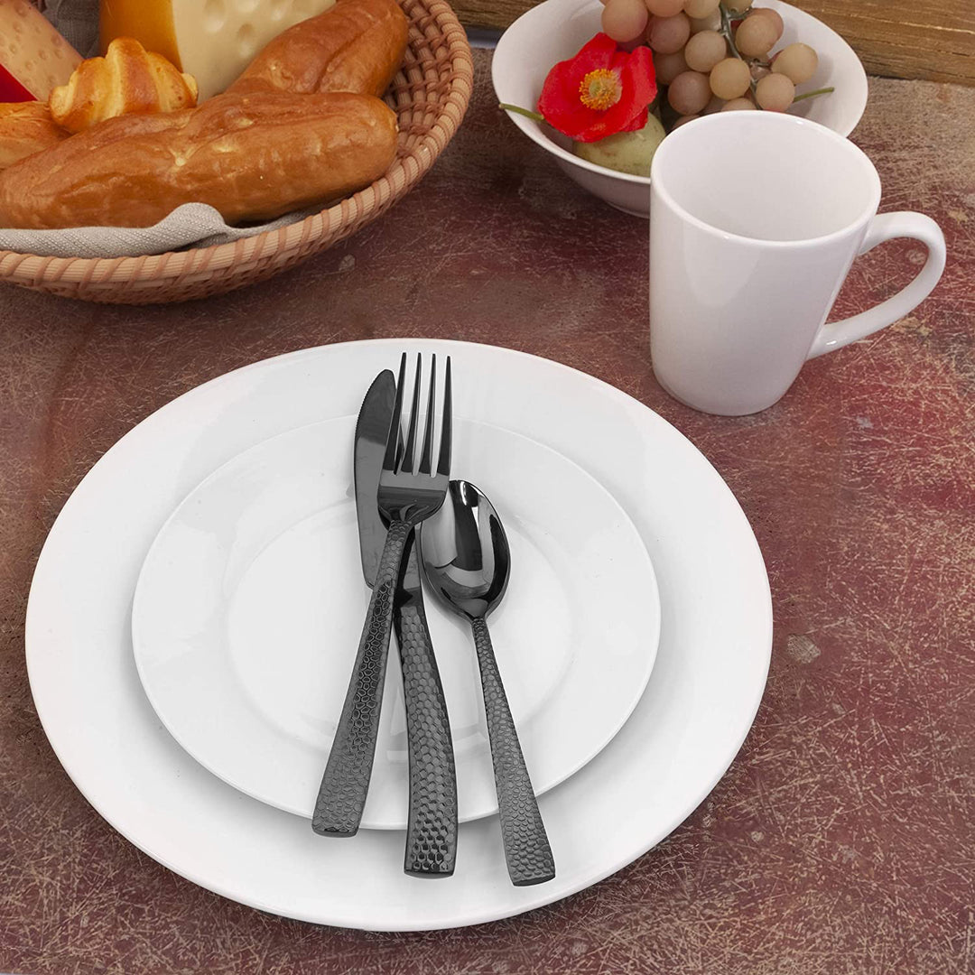 Gibson Porcelain Zen Buffet 16 Piece Round Full Dinnerware Set, White (2 Pack) - VMInnovations