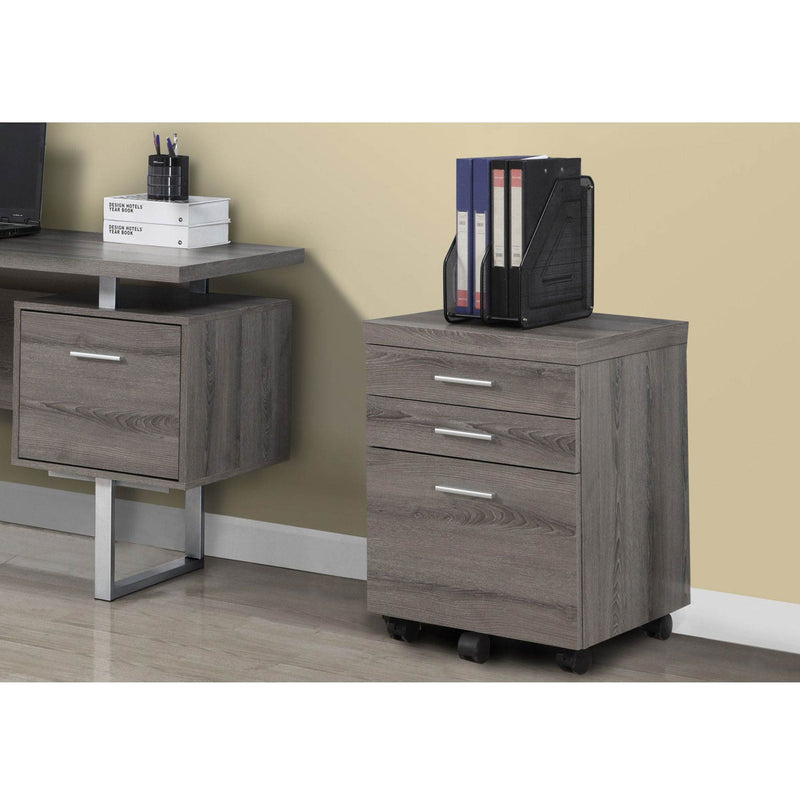 Monarch Home Office Furniture Small Rolling 3 Drawer Wood Filing Storage Cabinet