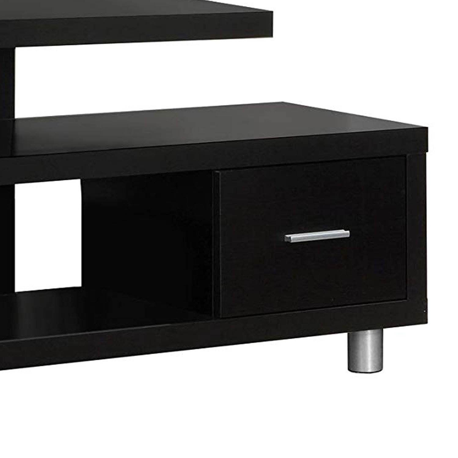 Monarch Specialties Inc. Modern TV Stand, Cappuccino (Open Box) - VMInnovations