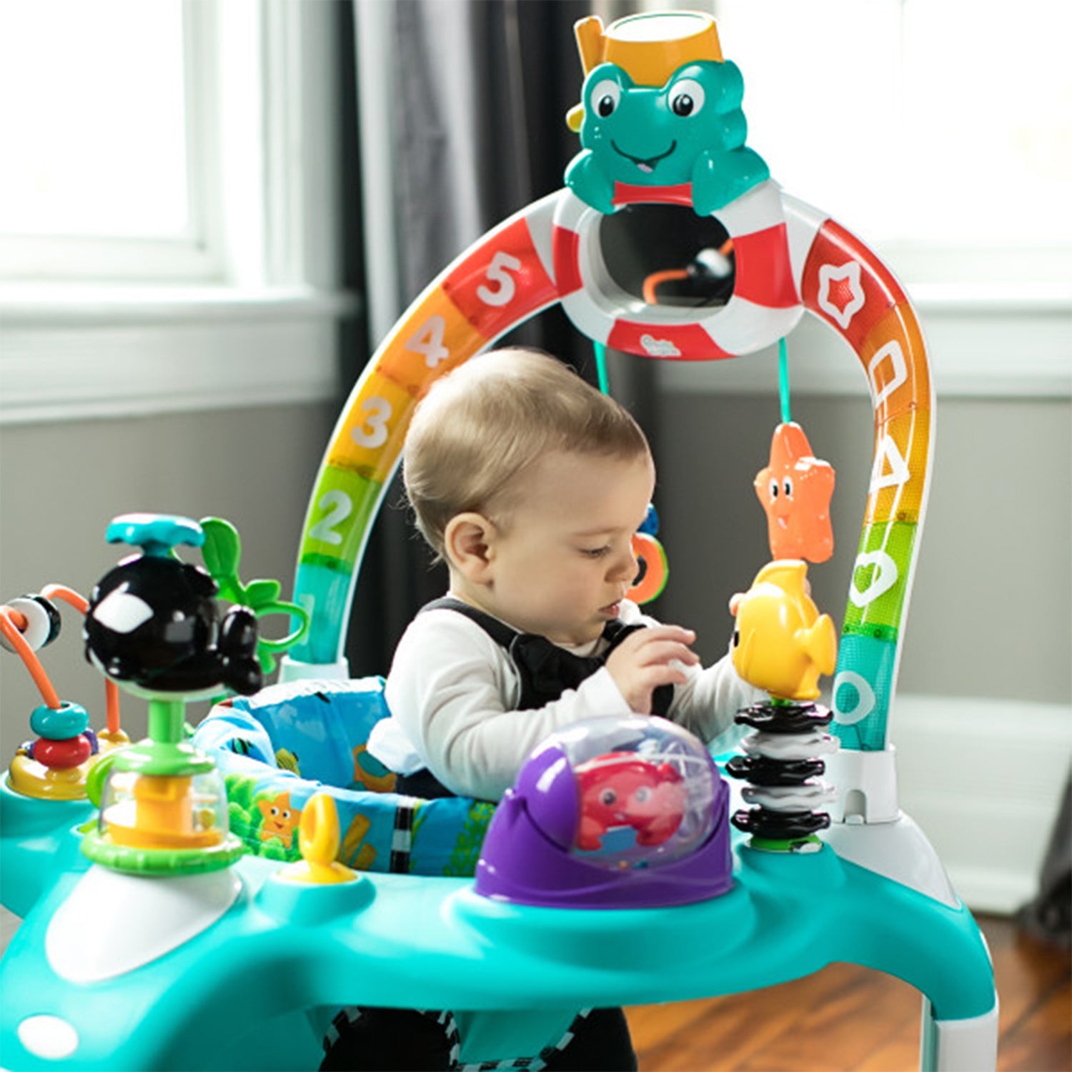 Baby Einstein Lights & Sea Activity Gym & Saucer Bounce Chair w/ Toys (Open Box)