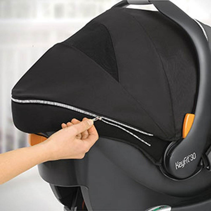 Chicco KeyFit 30 Zip Infant Car Safety Seat System with Base and Zipping Canopy