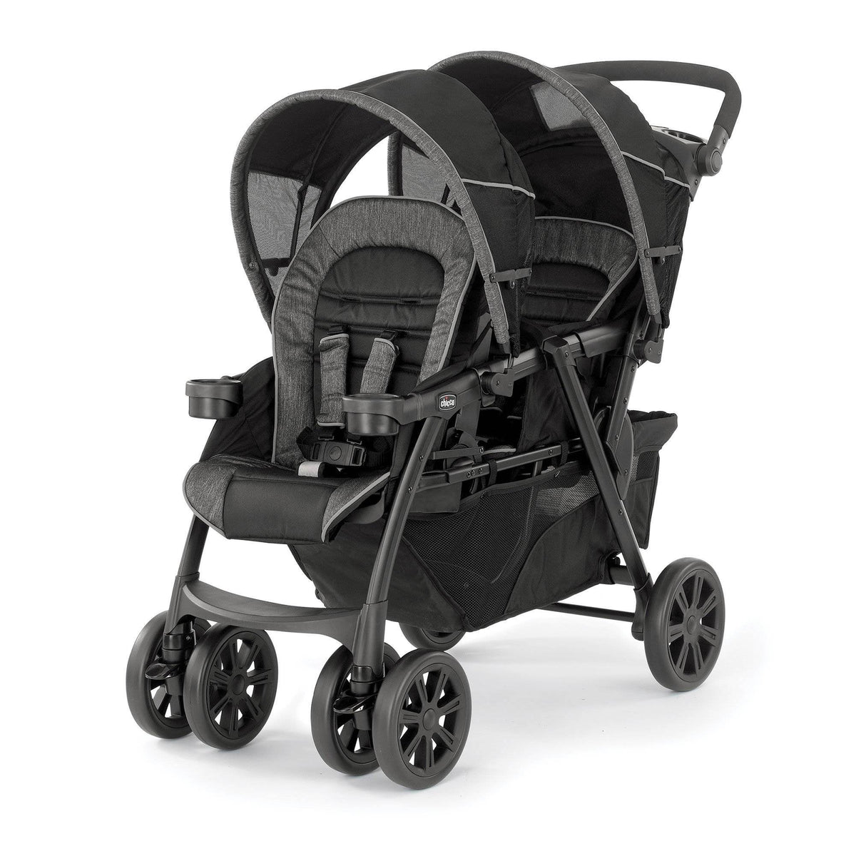 Chicco Cortina Together Double Infant Baby Toddler Folding Stroller, Minerale (Refurbished)