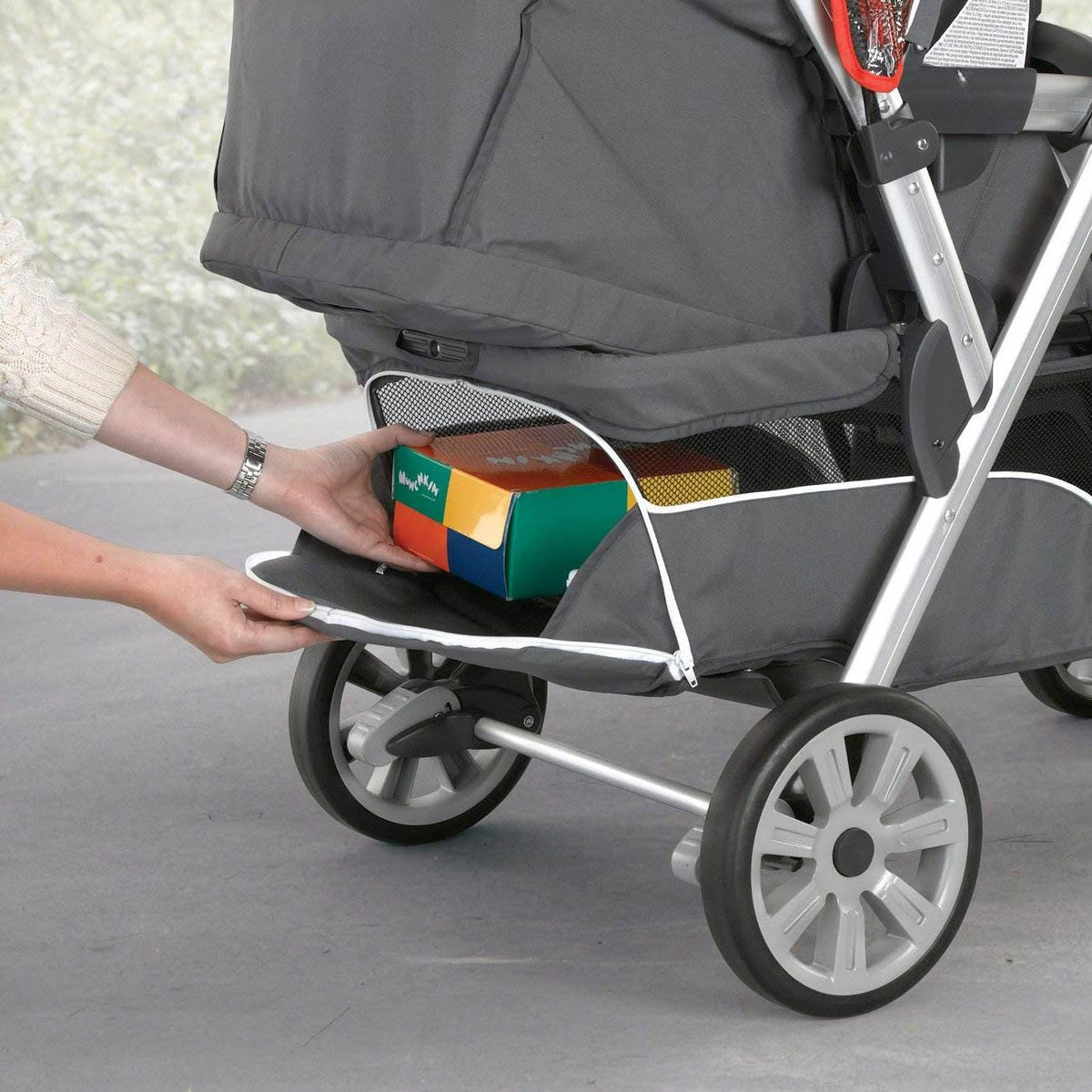 Chicco Cortina Together Double Infant Baby Toddler Folding Stroller, Minerale (Refurbished)