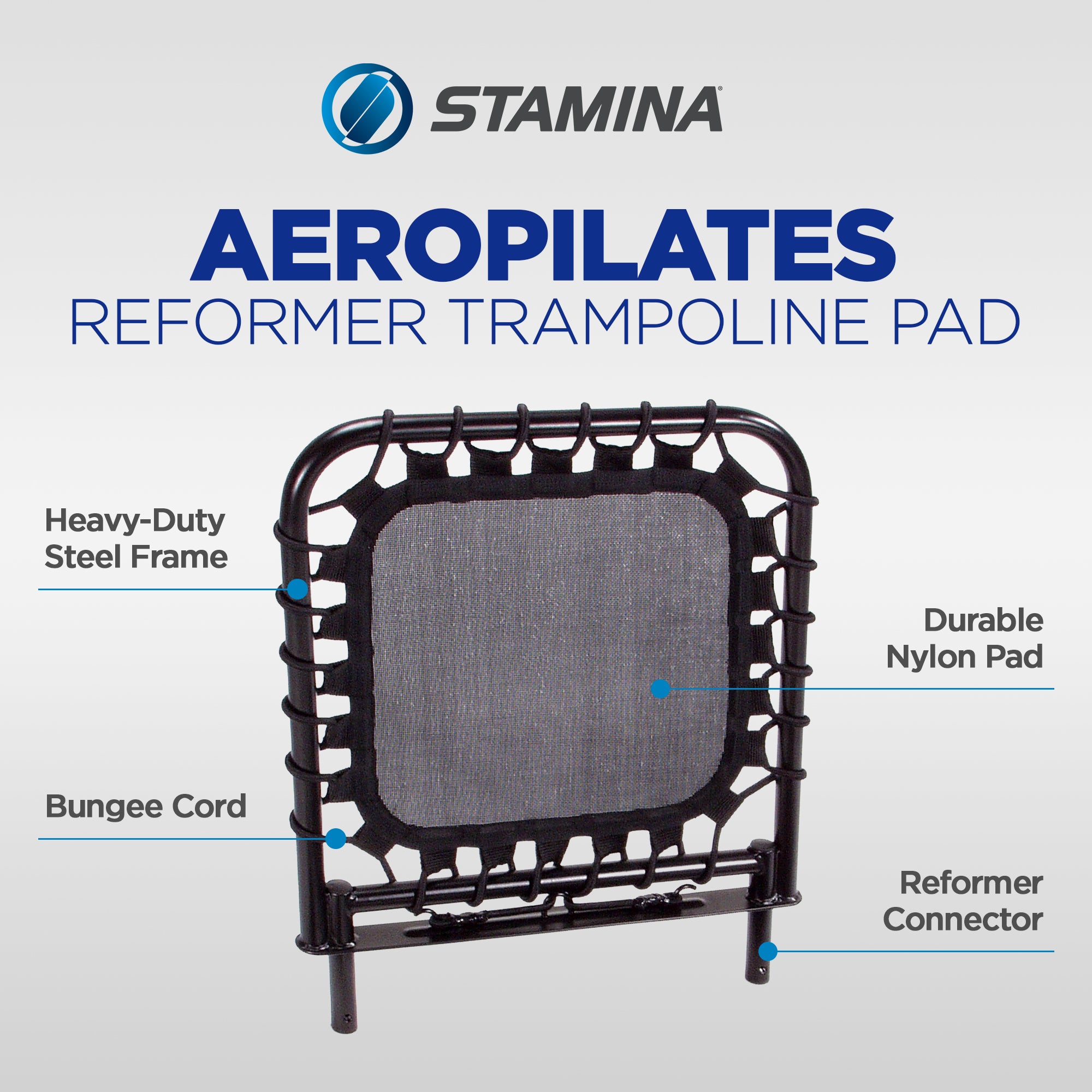 Stamina Products AeroPilates Cardio Reformer Rebounder Trampoline Pad with Video