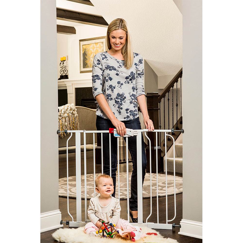 Regalo Easy Step Walk Through Steel Baby Safety Gate with Door (Open Box)