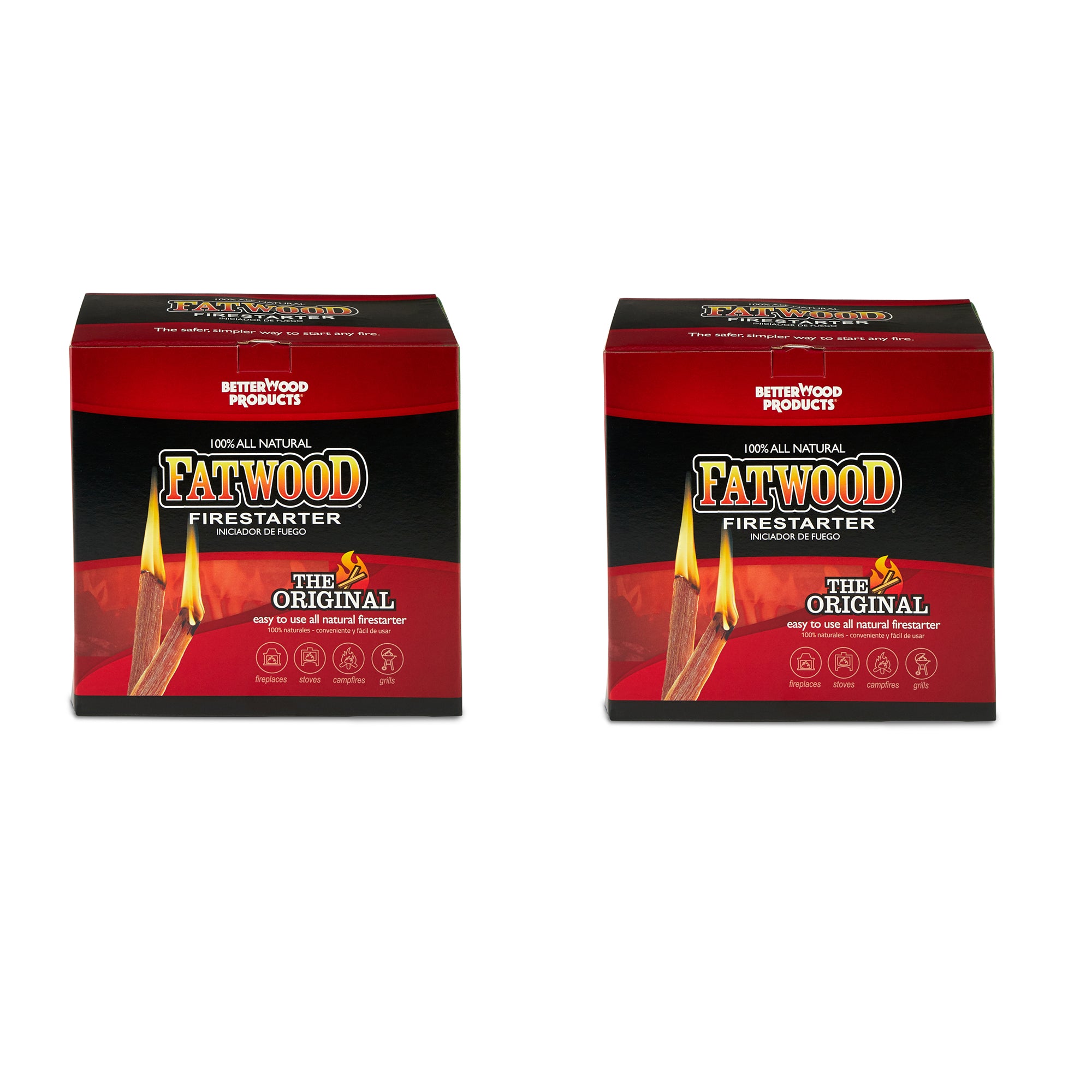 Betterwood Products 9910 All Natural Pine Fatwood 10-Pound Firestarter (2 Pack) - VMInnovations