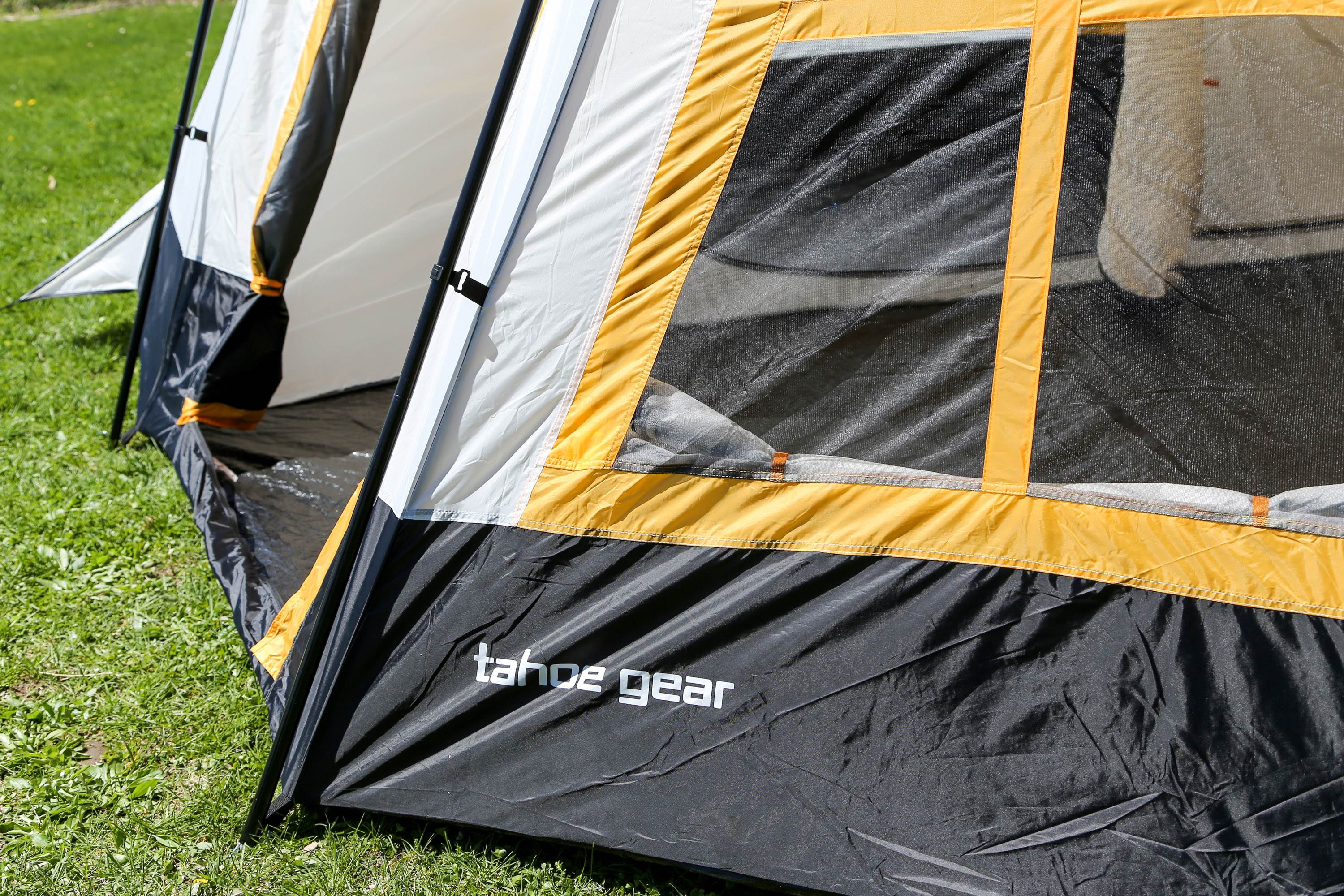 Tahoe Gear Tent + Kelsyus Lawn Chair (5 Pack) + Intex Camping Mattress (2 Pack)