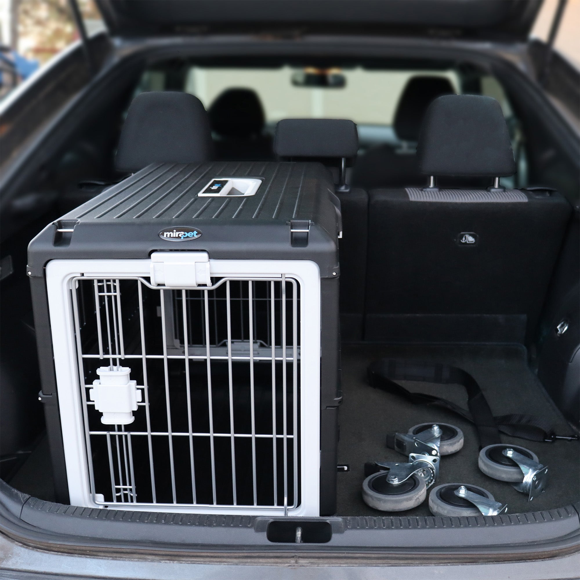 Mirapet Collapsible Pet Carrier & Crate for Large Dogs & Cats w/ Travel Kit, 35"